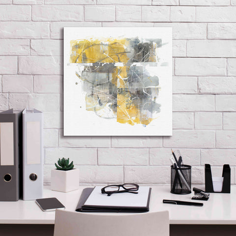 Image of 'Moving In And Out Of Traffic II Yellow Grey' by Mike Schick, Giclee Canvas Wall Art,18x18
