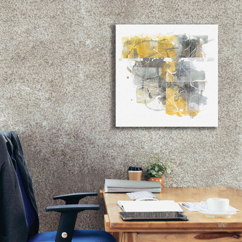 Image of 'Moving In And Out Of Traffic II Yellow Grey' by Mike Schick, Giclee Canvas Wall Art,26x26