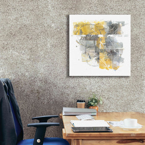 'Moving In And Out Of Traffic II Yellow Grey' by Mike Schick, Giclee Canvas Wall Art,26x26