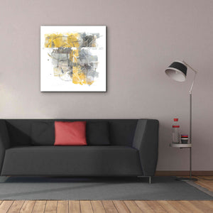 'Moving In And Out Of Traffic II Yellow Grey' by Mike Schick, Giclee Canvas Wall Art,37x37