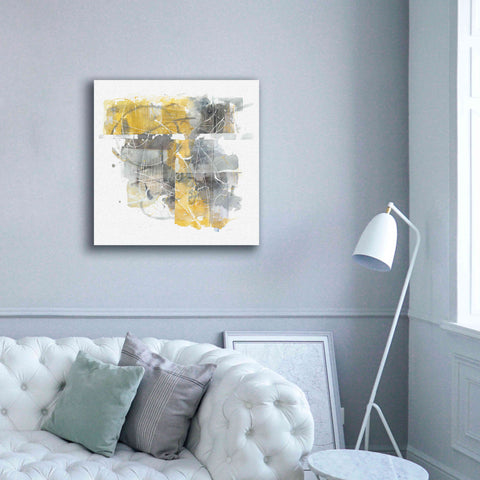 Image of 'Moving In And Out Of Traffic II Yellow Grey' by Mike Schick, Giclee Canvas Wall Art,37x37