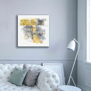 'Moving In And Out Of Traffic II Yellow Grey' by Mike Schick, Giclee Canvas Wall Art,37x37
