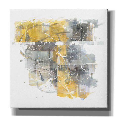 Image of 'Moving In And Out Of Traffic II Yellow Grey' by Mike Schick, Giclee Canvas Wall Art