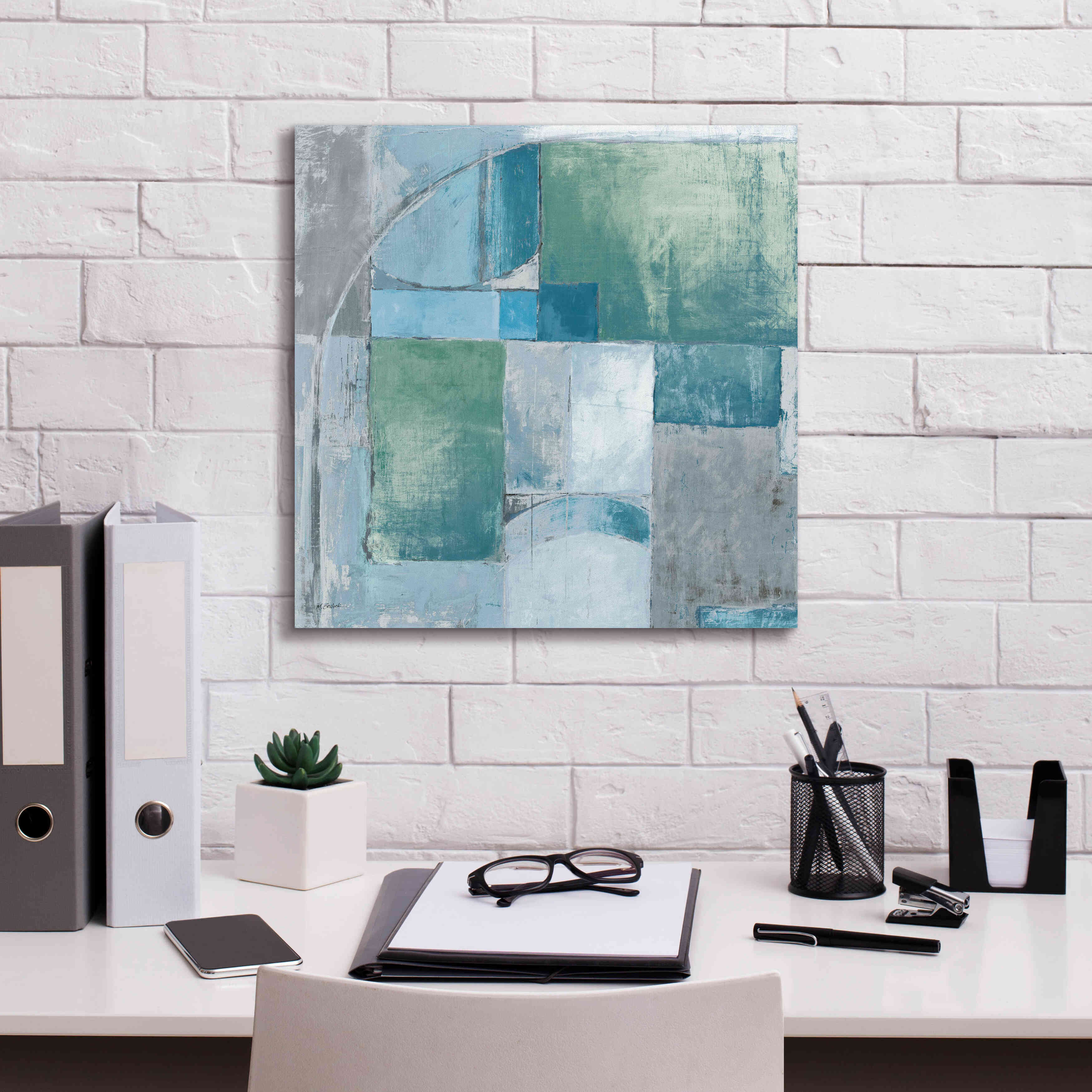 'Trans Blues Before Sunrise' by Mike Schick, Giclee Canvas Wall Art,18x18