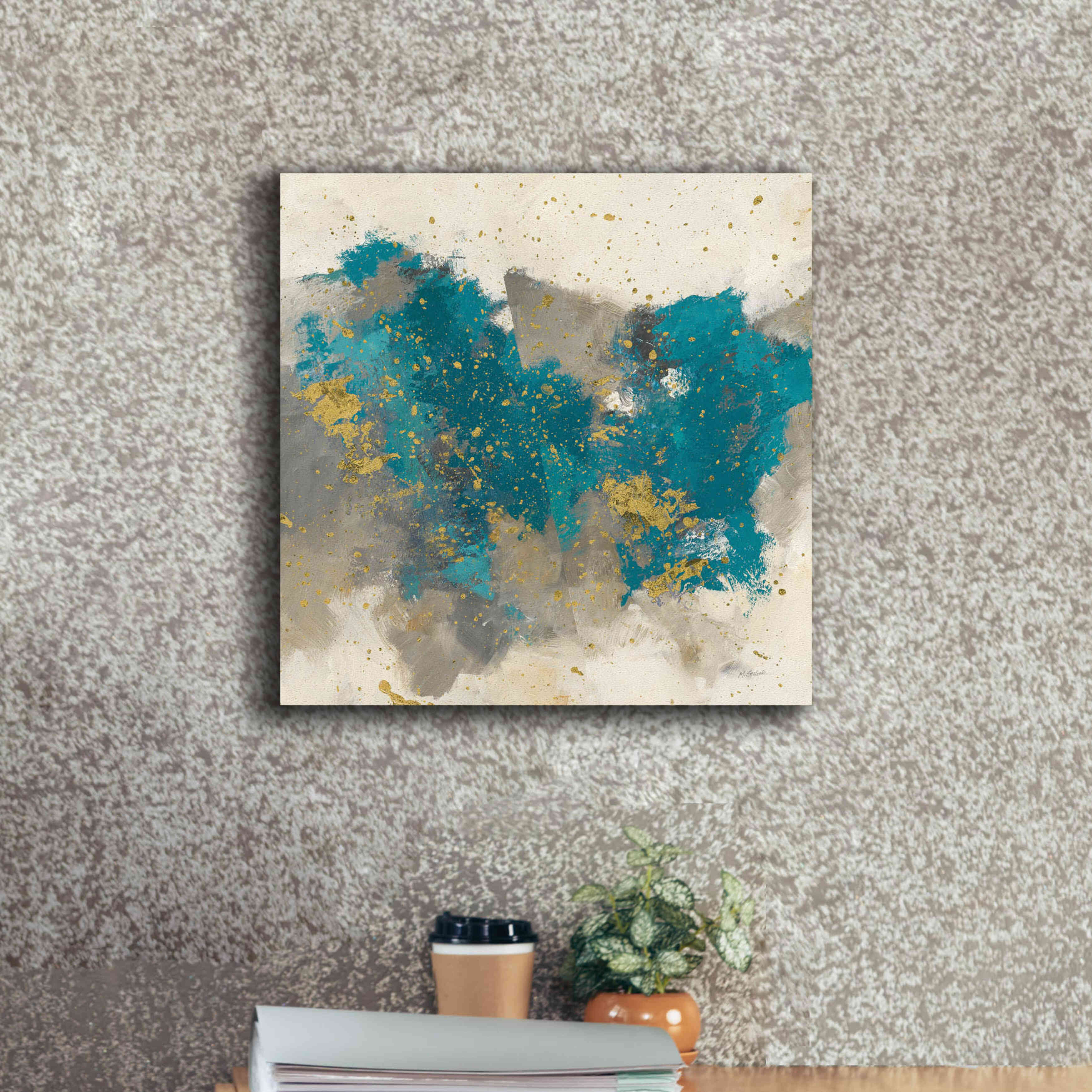 'Gray Matter Cream II' by Mike Schick, Giclee Canvas Wall Art,18x18