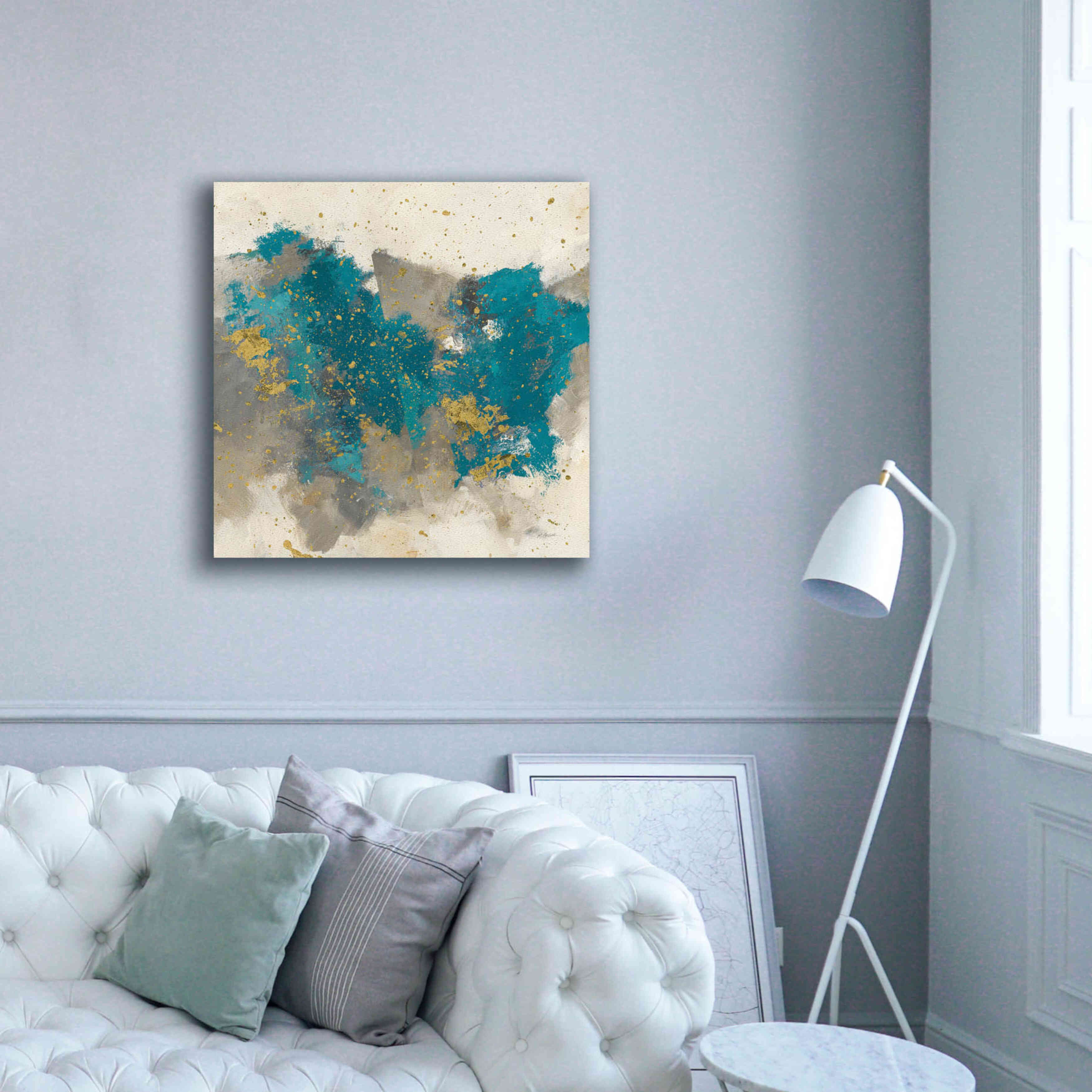 'Gray Matter Cream II' by Mike Schick, Giclee Canvas Wall Art,37x37