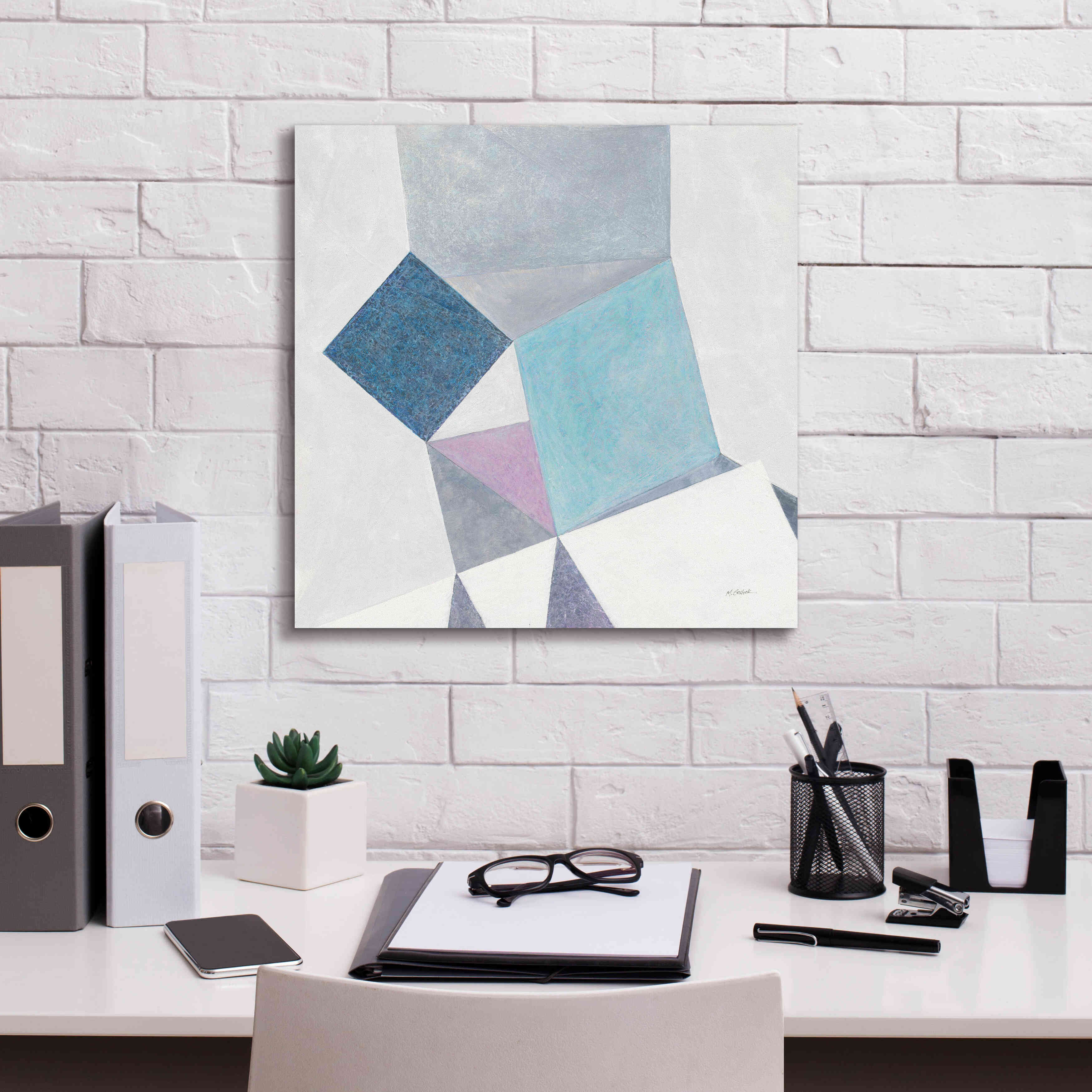 'Paper Cut' by Mike Schick, Giclee Canvas Wall Art,18x18