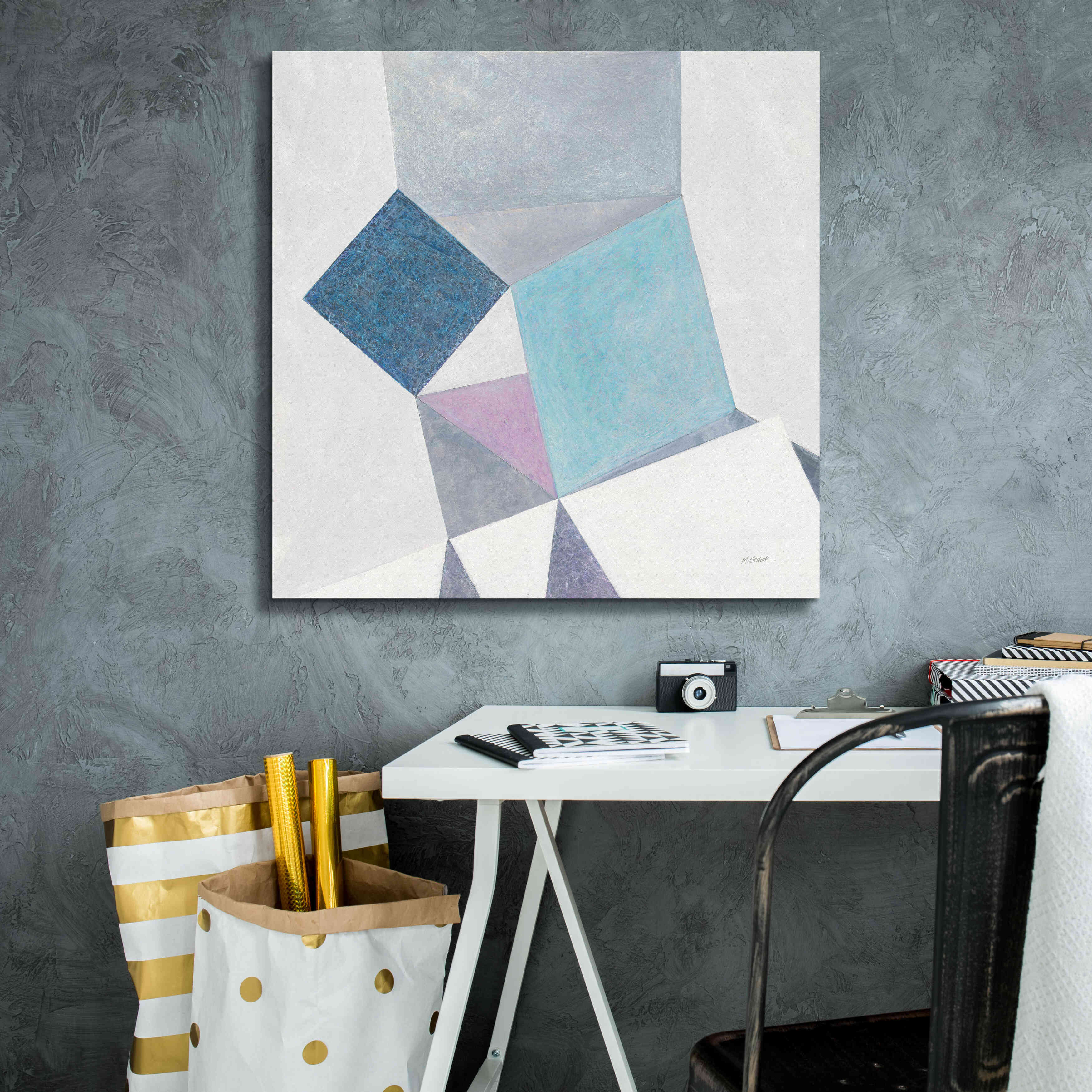 'Paper Cut' by Mike Schick, Giclee Canvas Wall Art,26x26