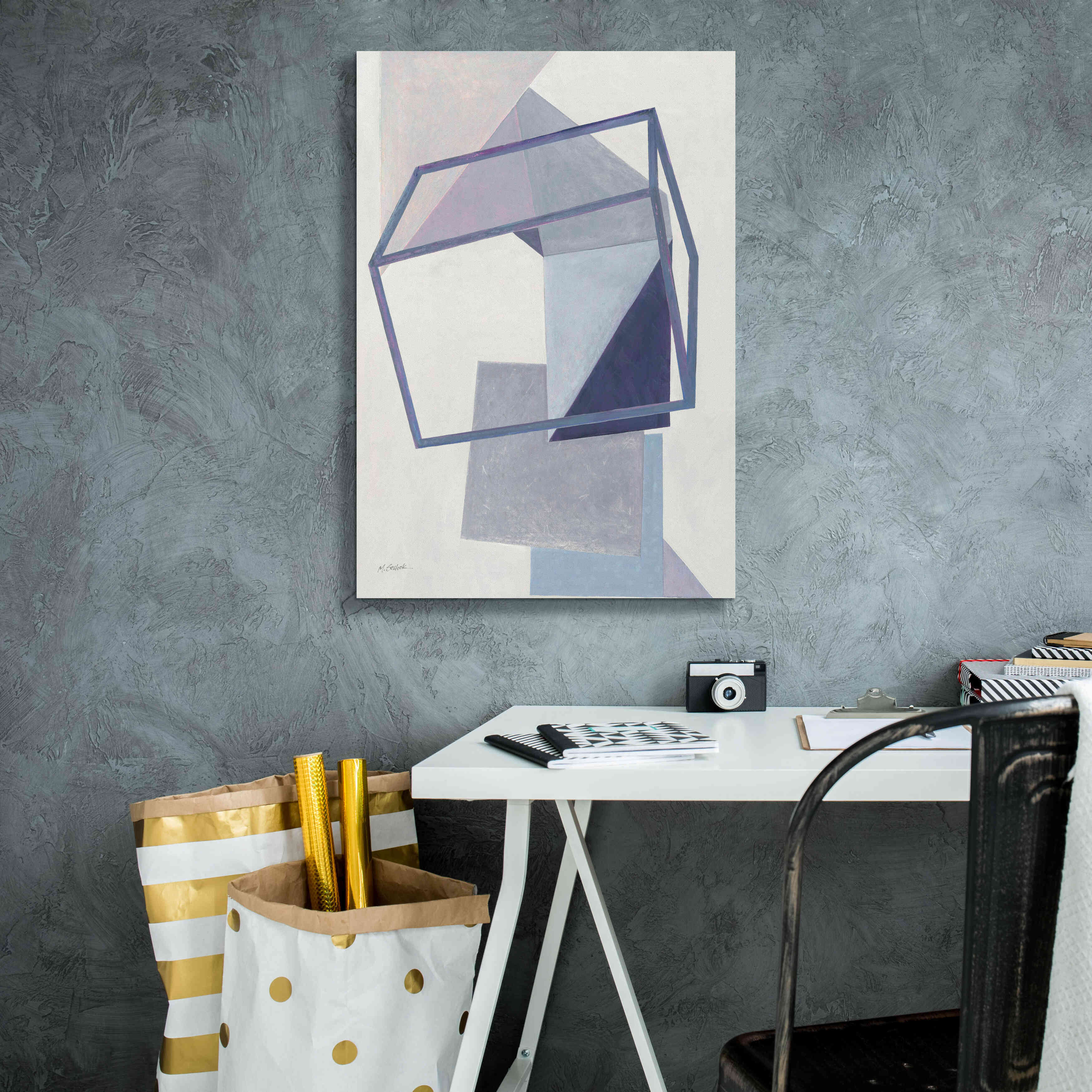 'Paper Trail III Crop' by Mike Schick, Giclee Canvas Wall Art,18 x 26