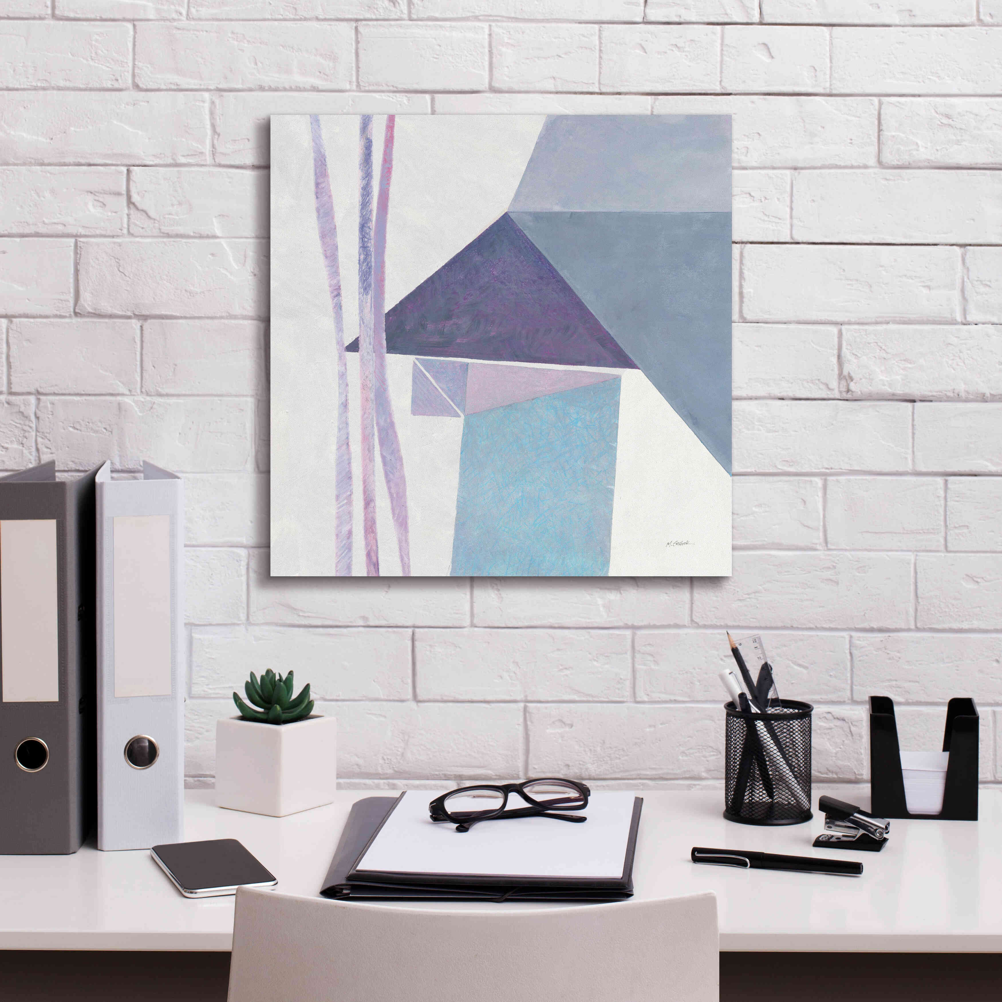 'Paper Work III' by Mike Schick, Giclee Canvas Wall Art,18x18