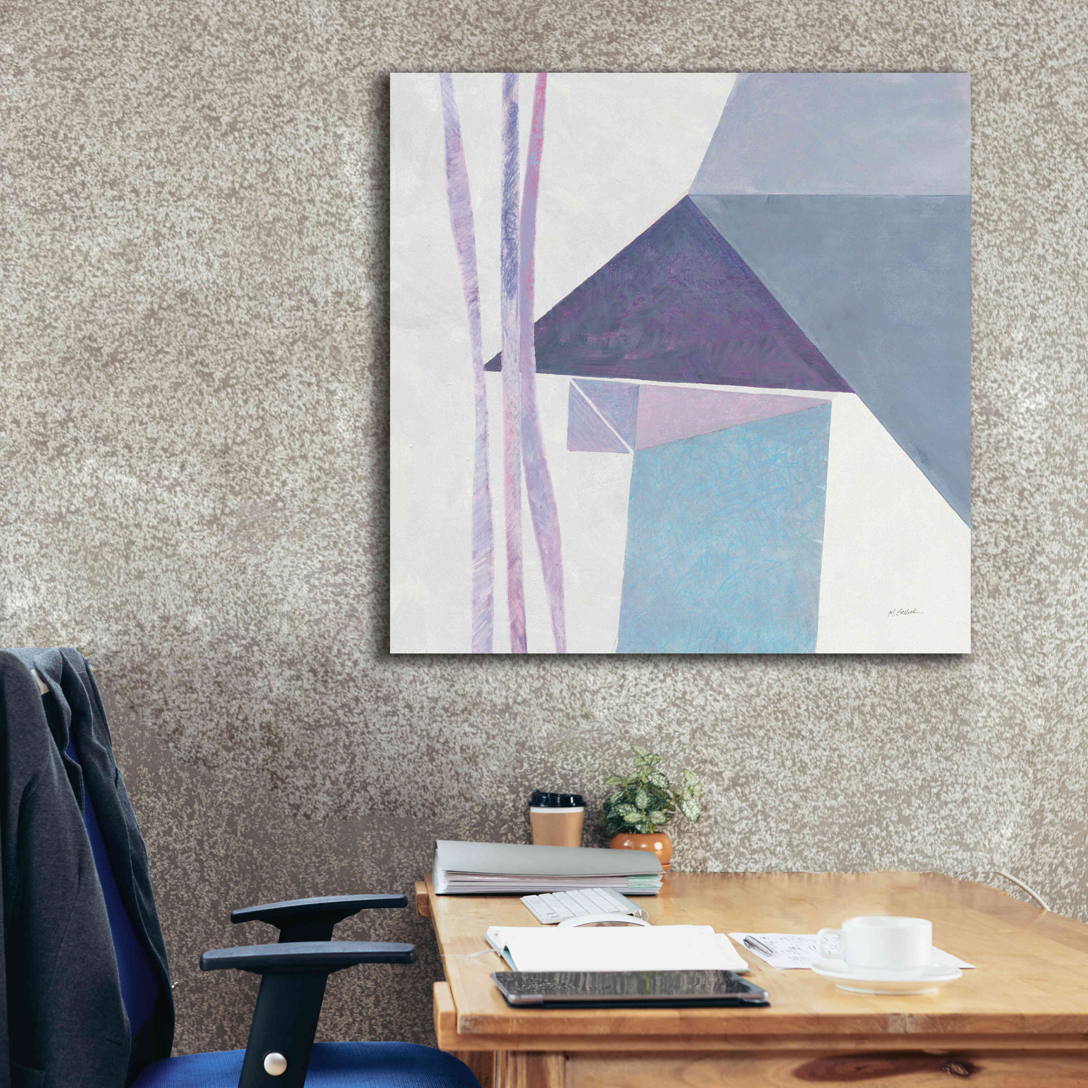 'Paper Work III' by Mike Schick, Giclee Canvas Wall Art,37x37