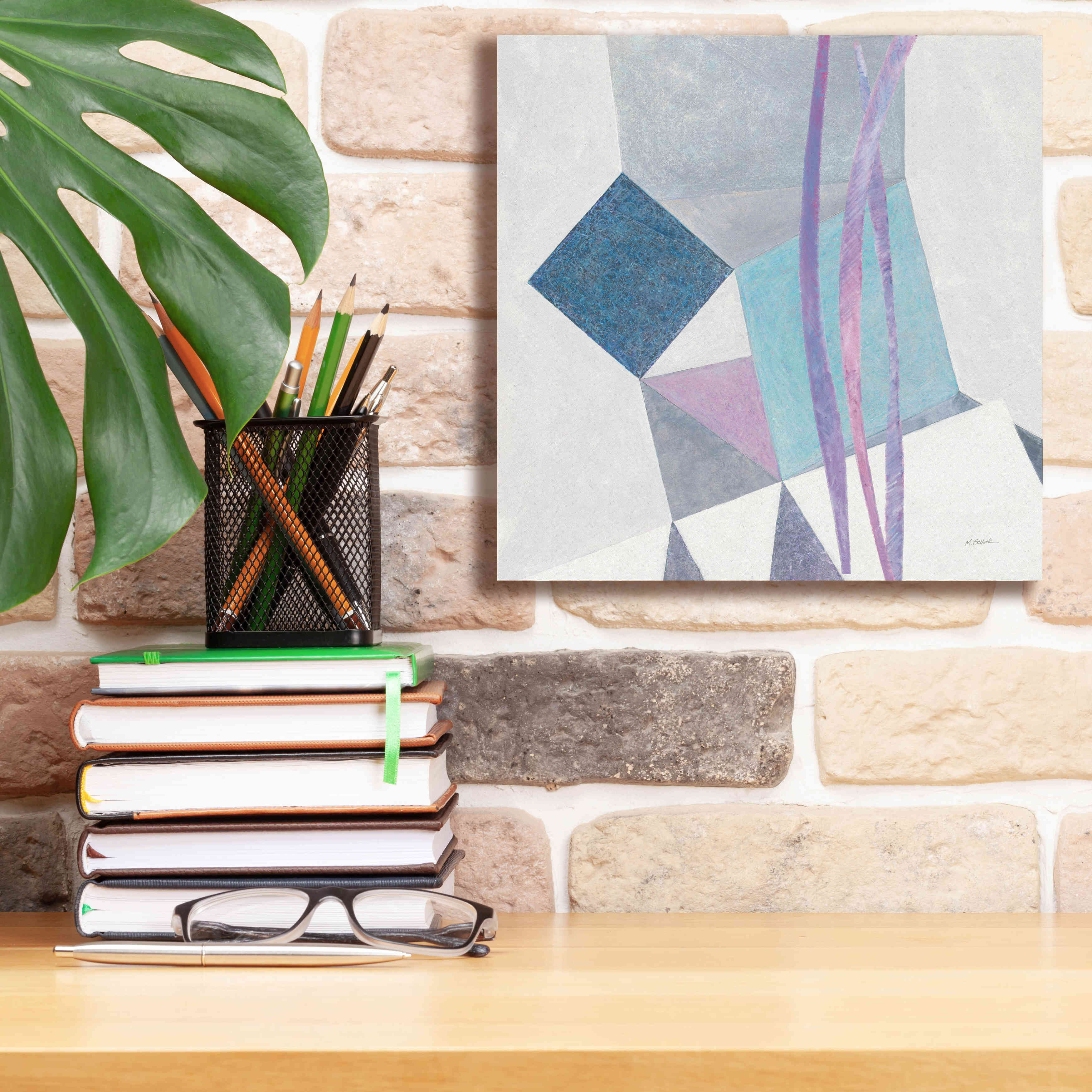 'Paper Cut II' by Mike Schick, Giclee Canvas Wall Art,12x12