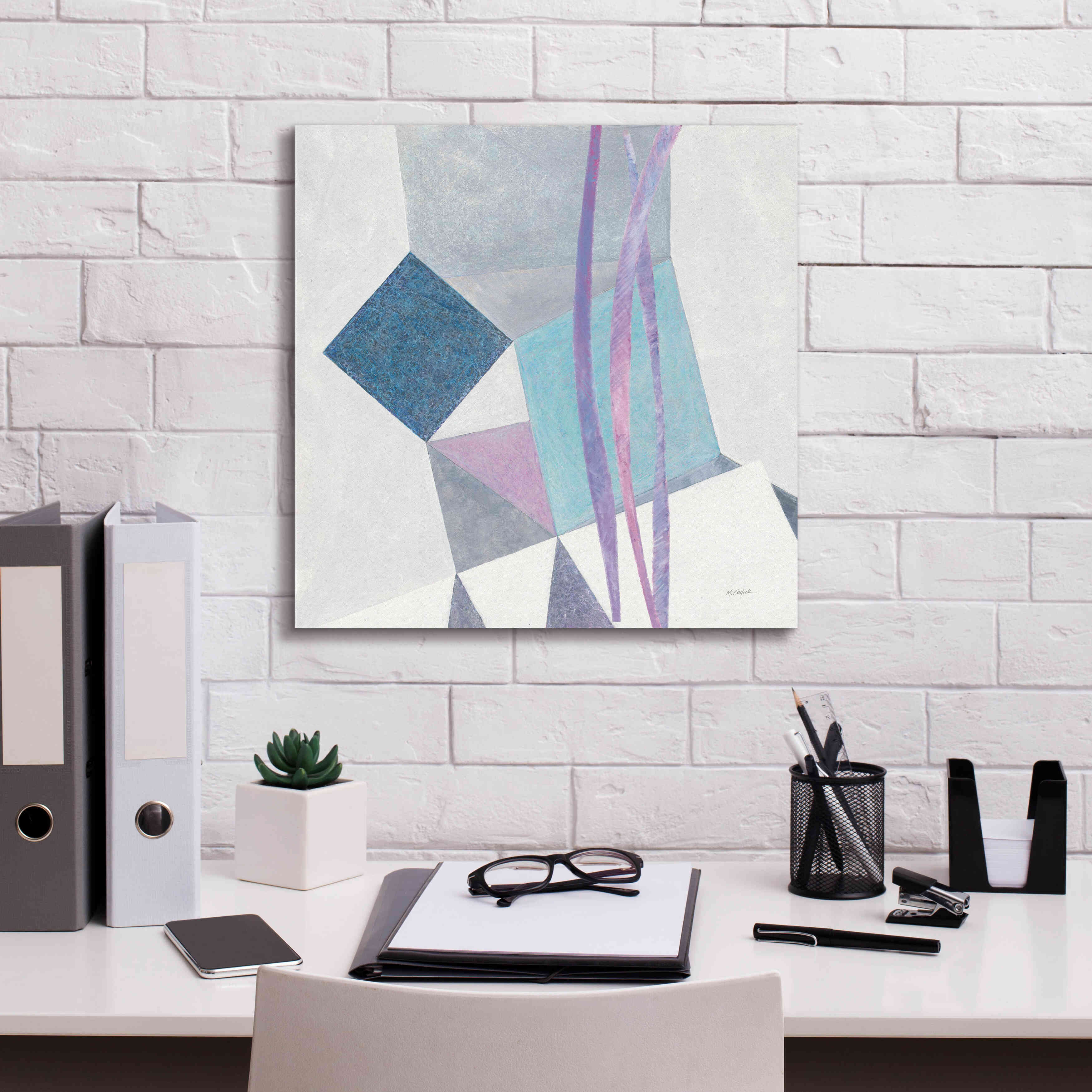 'Paper Cut II' by Mike Schick, Giclee Canvas Wall Art,18x18