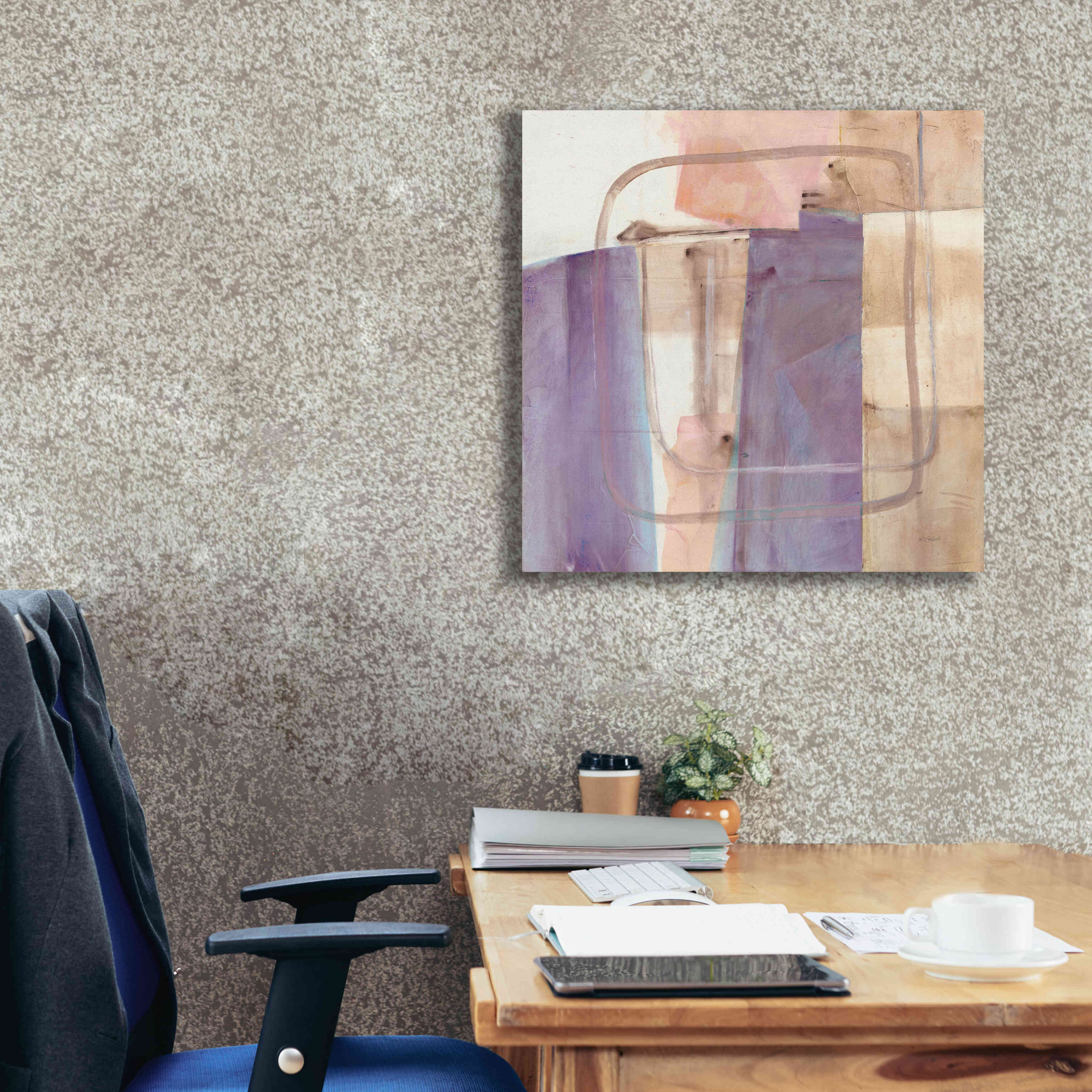 'Passage I Blush Purple' by Mike Schick, Giclee Canvas Wall Art,26x26