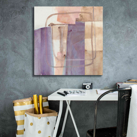 Image of 'Passage I Blush Purple' by Mike Schick, Giclee Canvas Wall Art,26x26