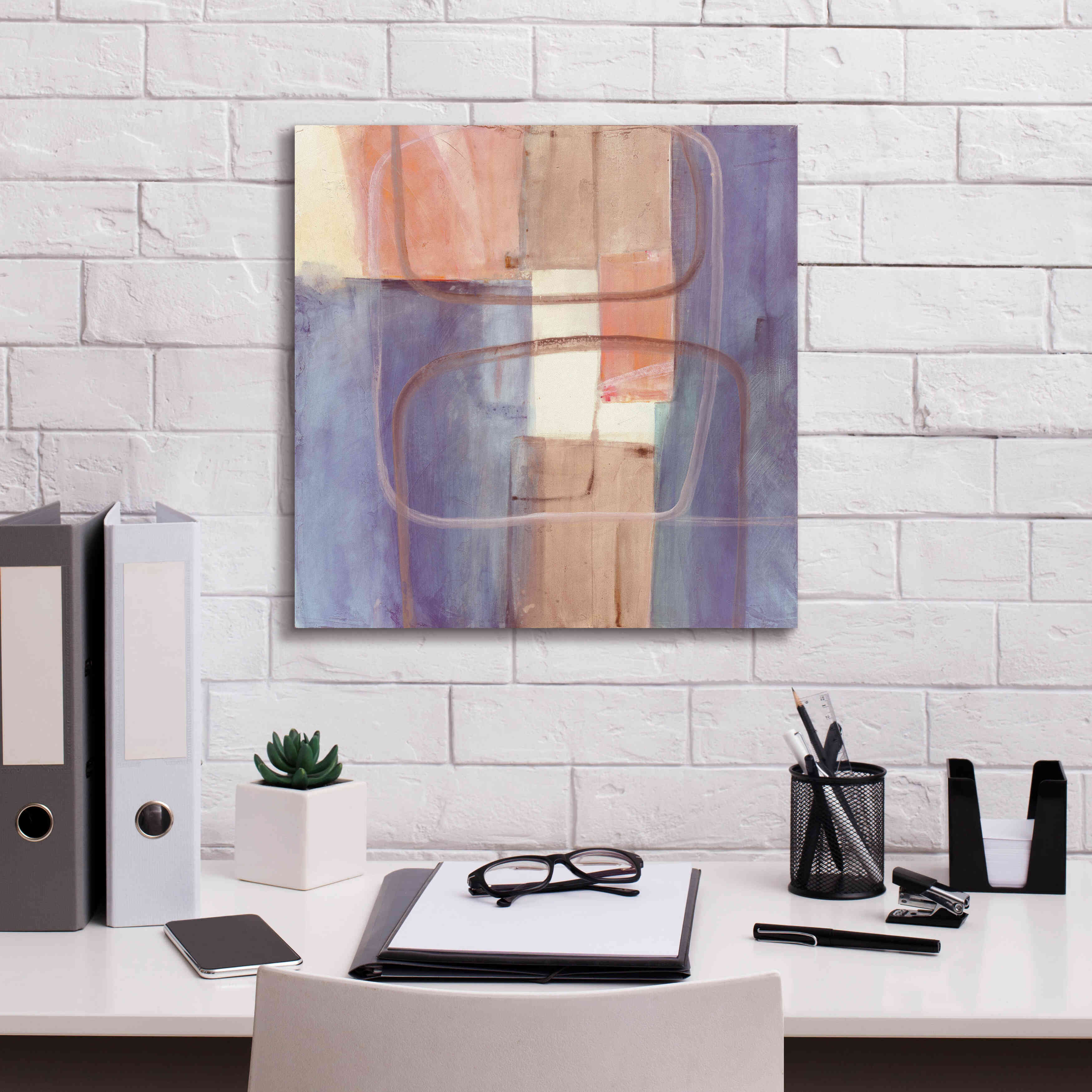 'Passage II Blush Purple' by Mike Schick, Giclee Canvas Wall Art,18x18