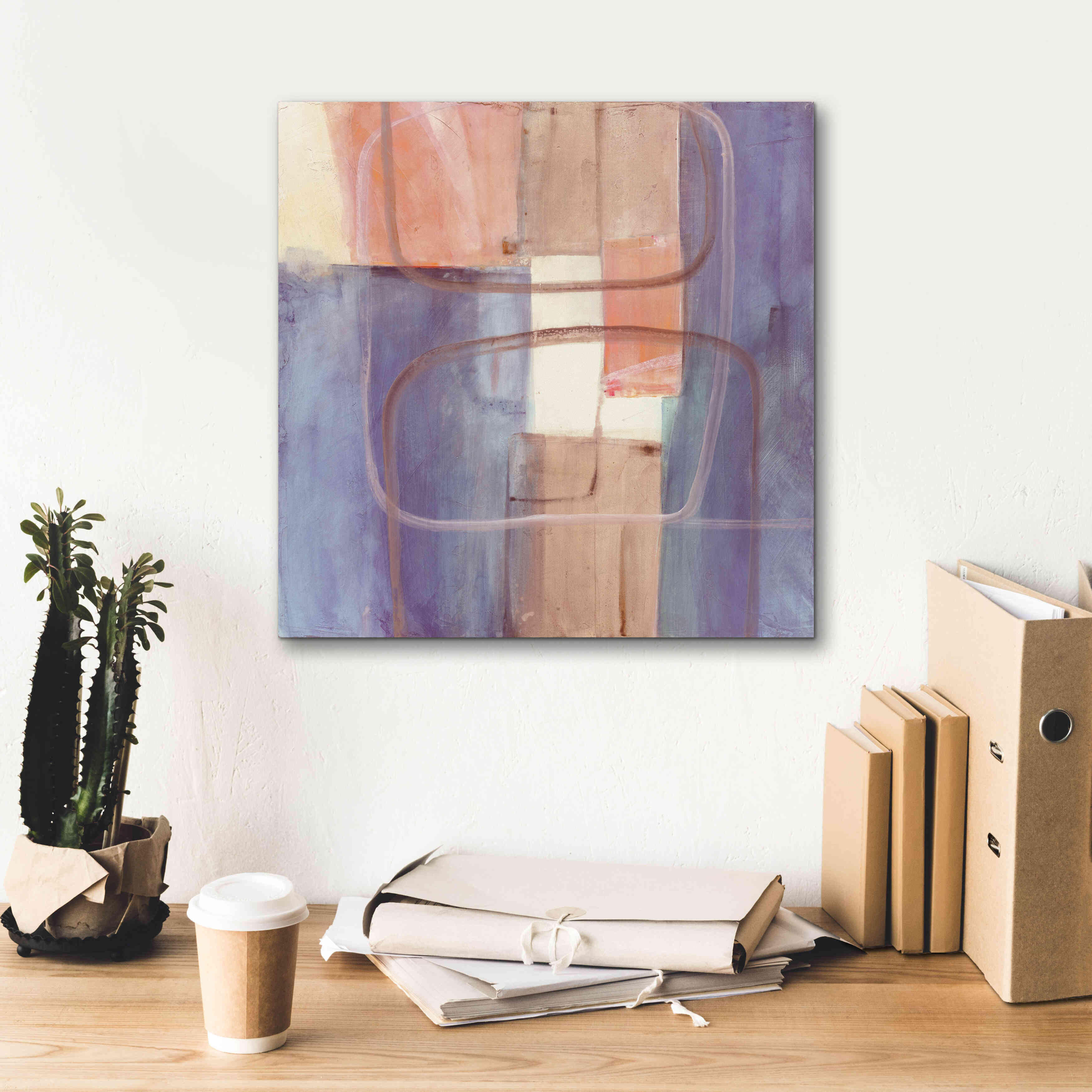 'Passage II Blush Purple' by Mike Schick, Giclee Canvas Wall Art,18x18