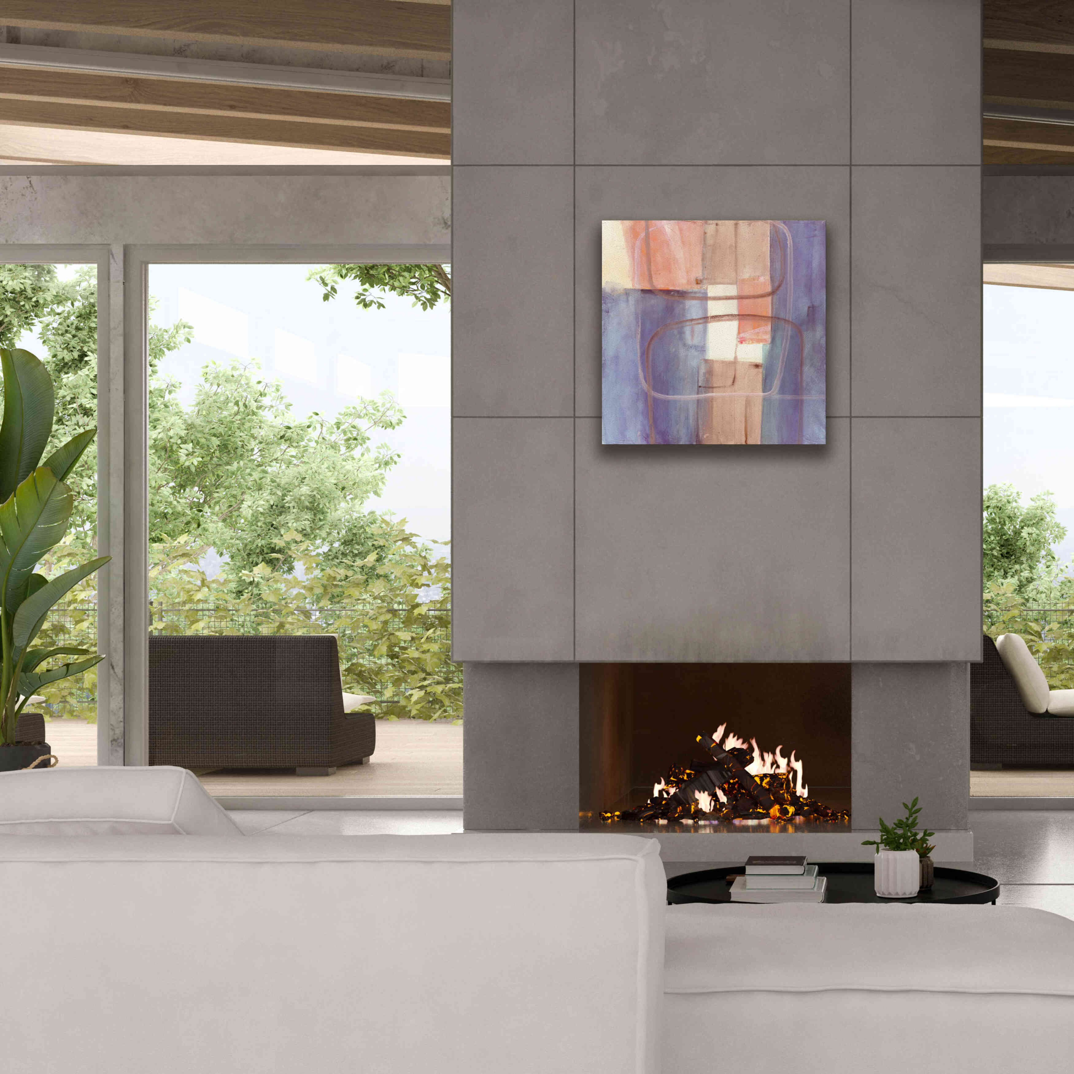 'Passage II Blush Purple' by Mike Schick, Giclee Canvas Wall Art,26x26