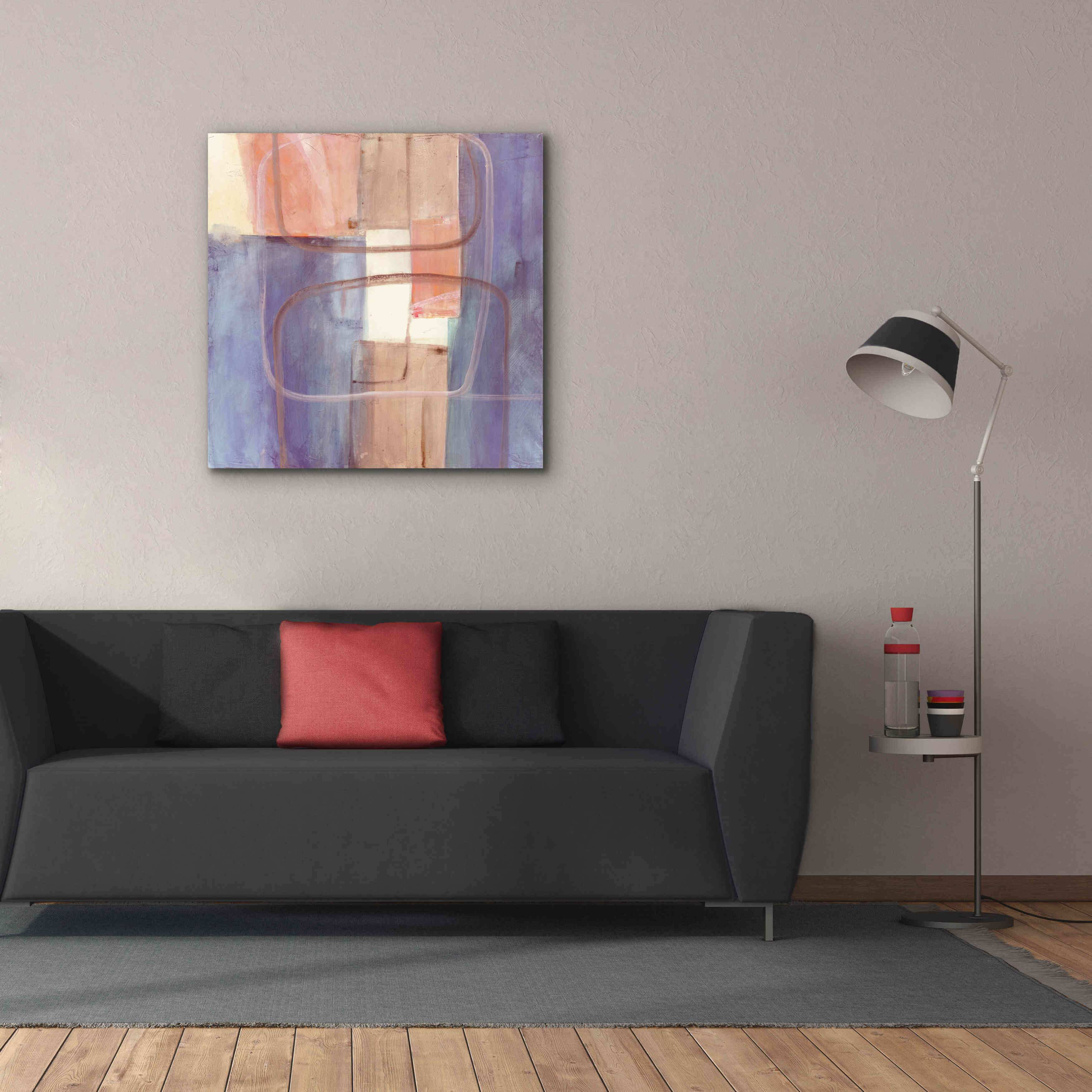 'Passage II Blush Purple' by Mike Schick, Giclee Canvas Wall Art,37x37