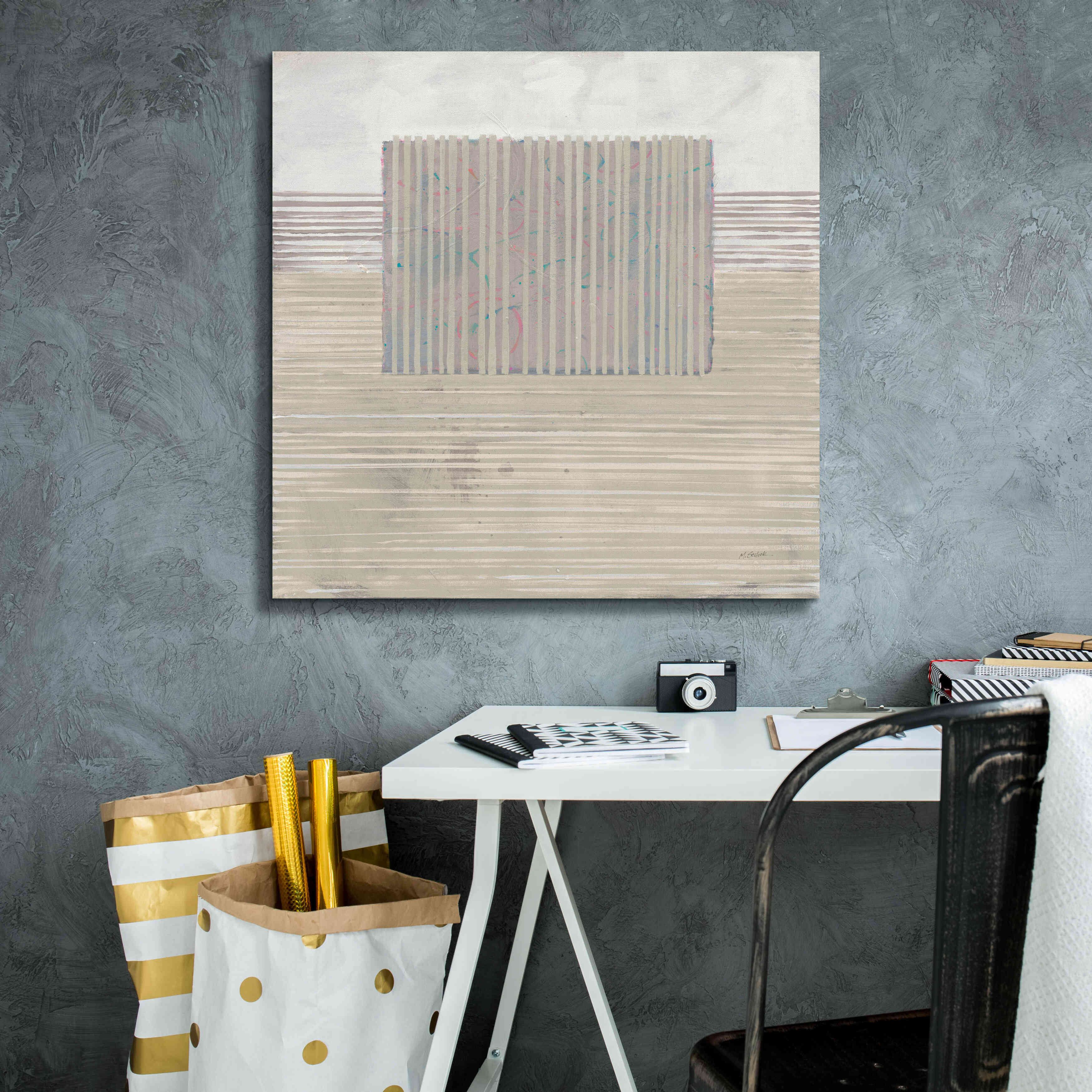 'Layer Of Reality Neutral' by Mike Schick, Giclee Canvas Wall Art,26x26
