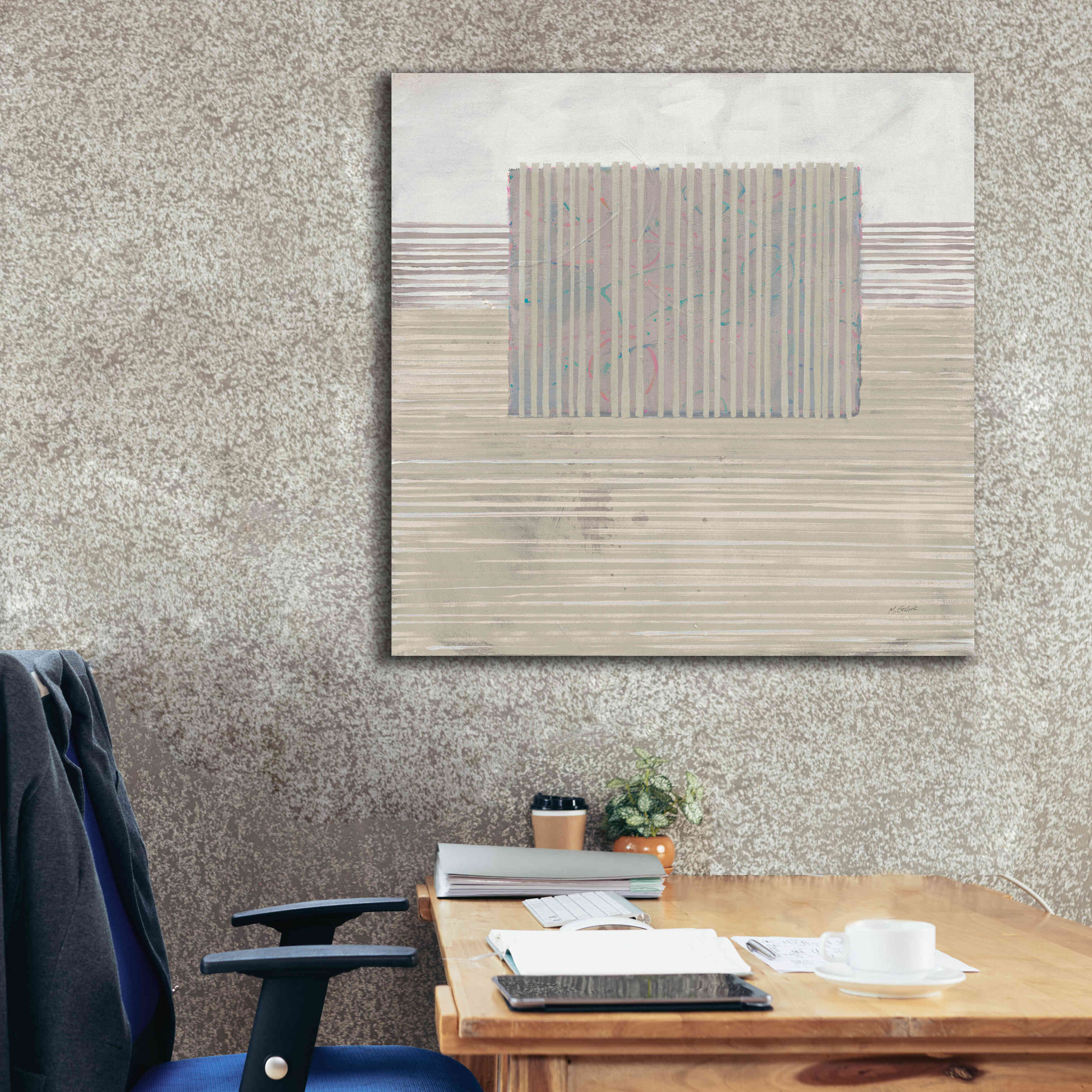 'Layer Of Reality Neutral' by Mike Schick, Giclee Canvas Wall Art,37x37