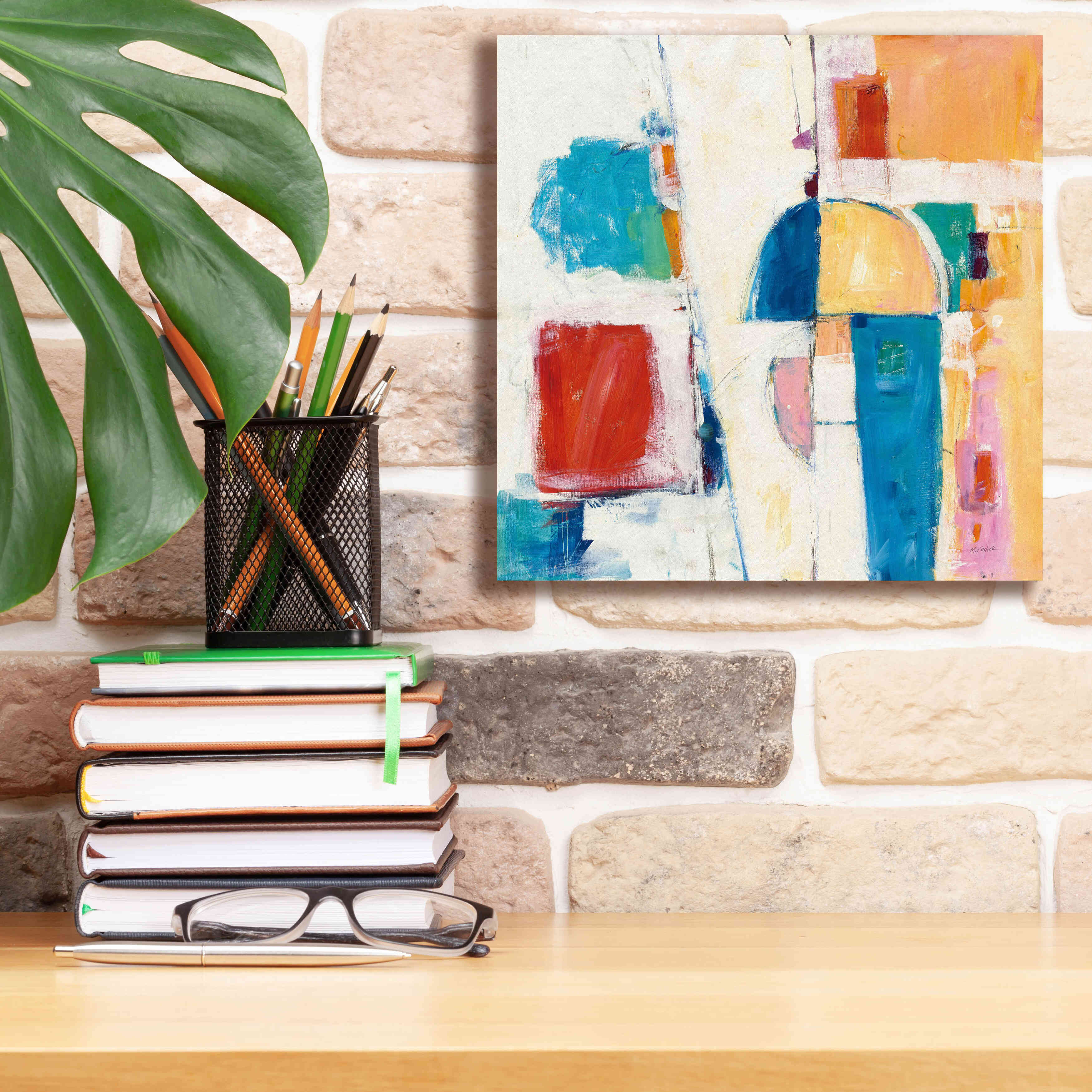 'Down To The Street' by Mike Schick, Giclee Canvas Wall Art,12x12