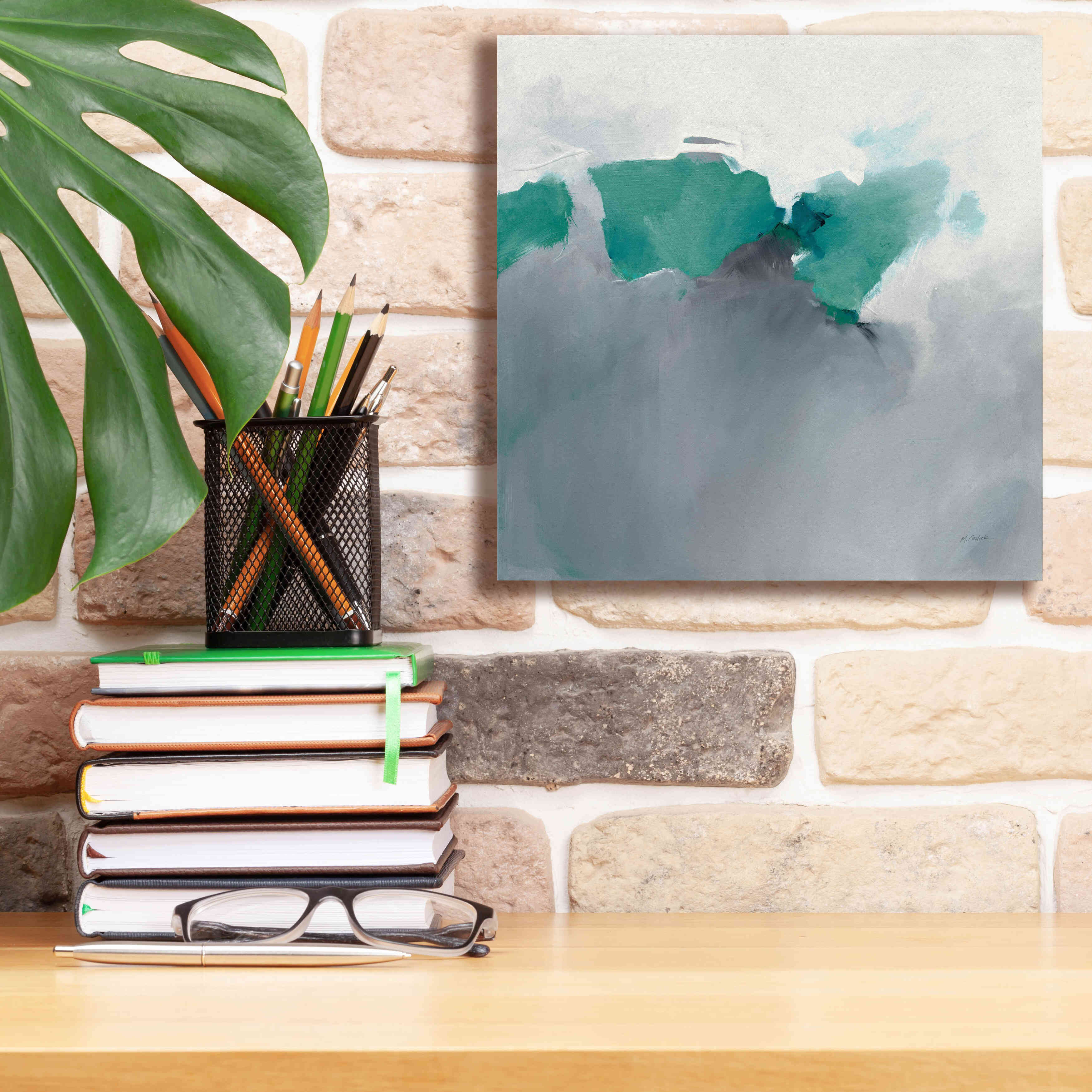 'Dark To Light Peacock' by Mike Schick, Giclee Canvas Wall Art,12x12