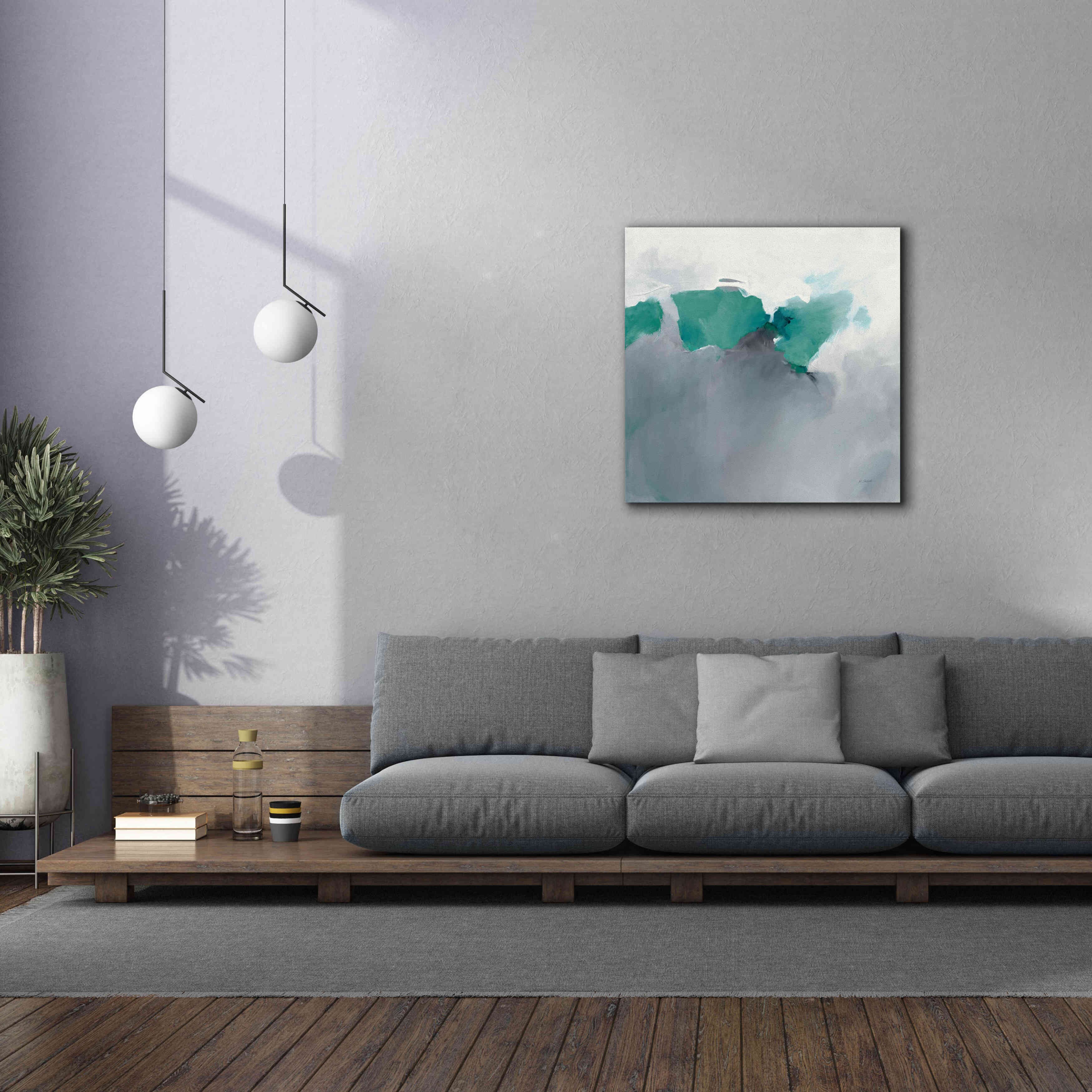 'Dark To Light Peacock' by Mike Schick, Giclee Canvas Wall Art,37x37