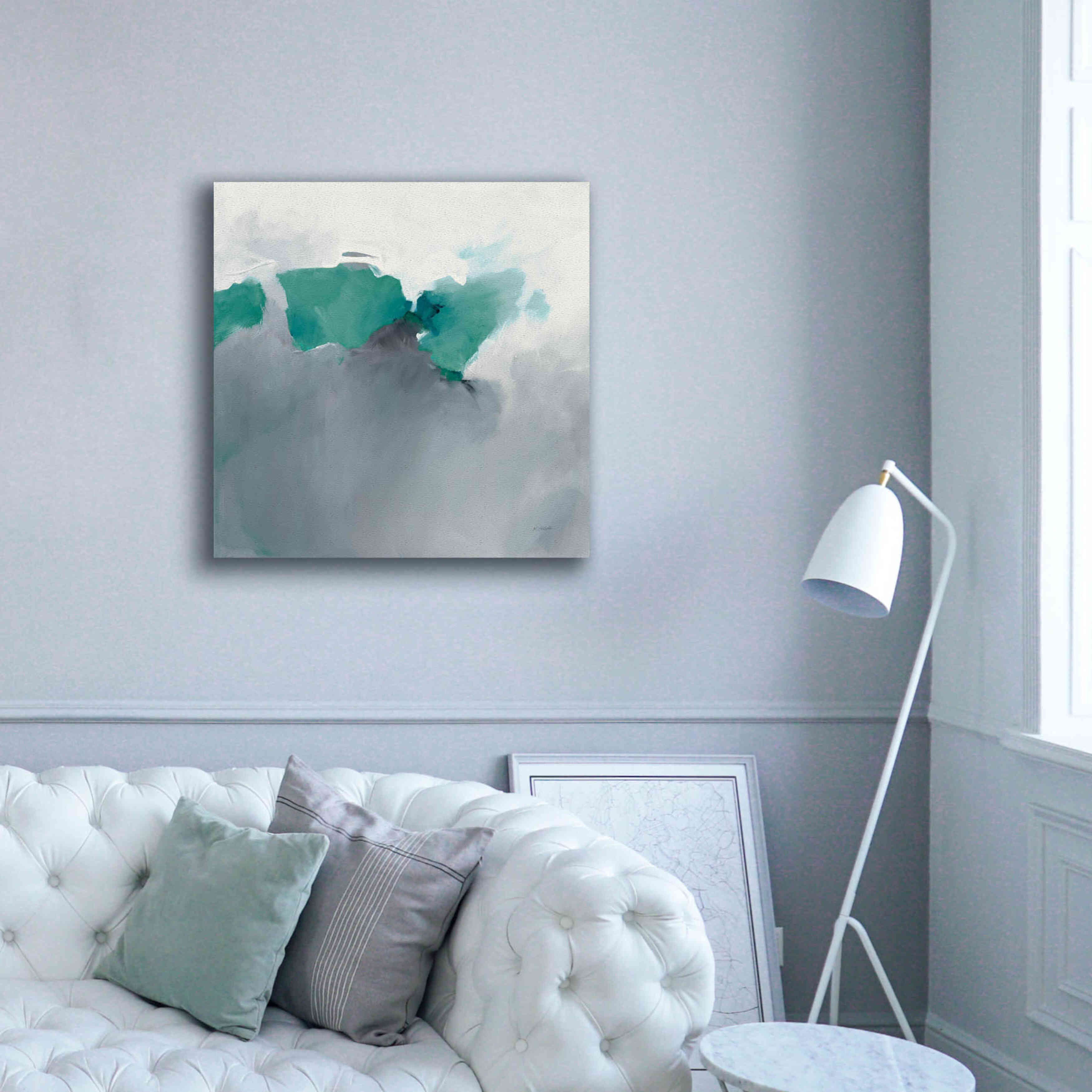 'Dark To Light Peacock' by Mike Schick, Giclee Canvas Wall Art,37x37