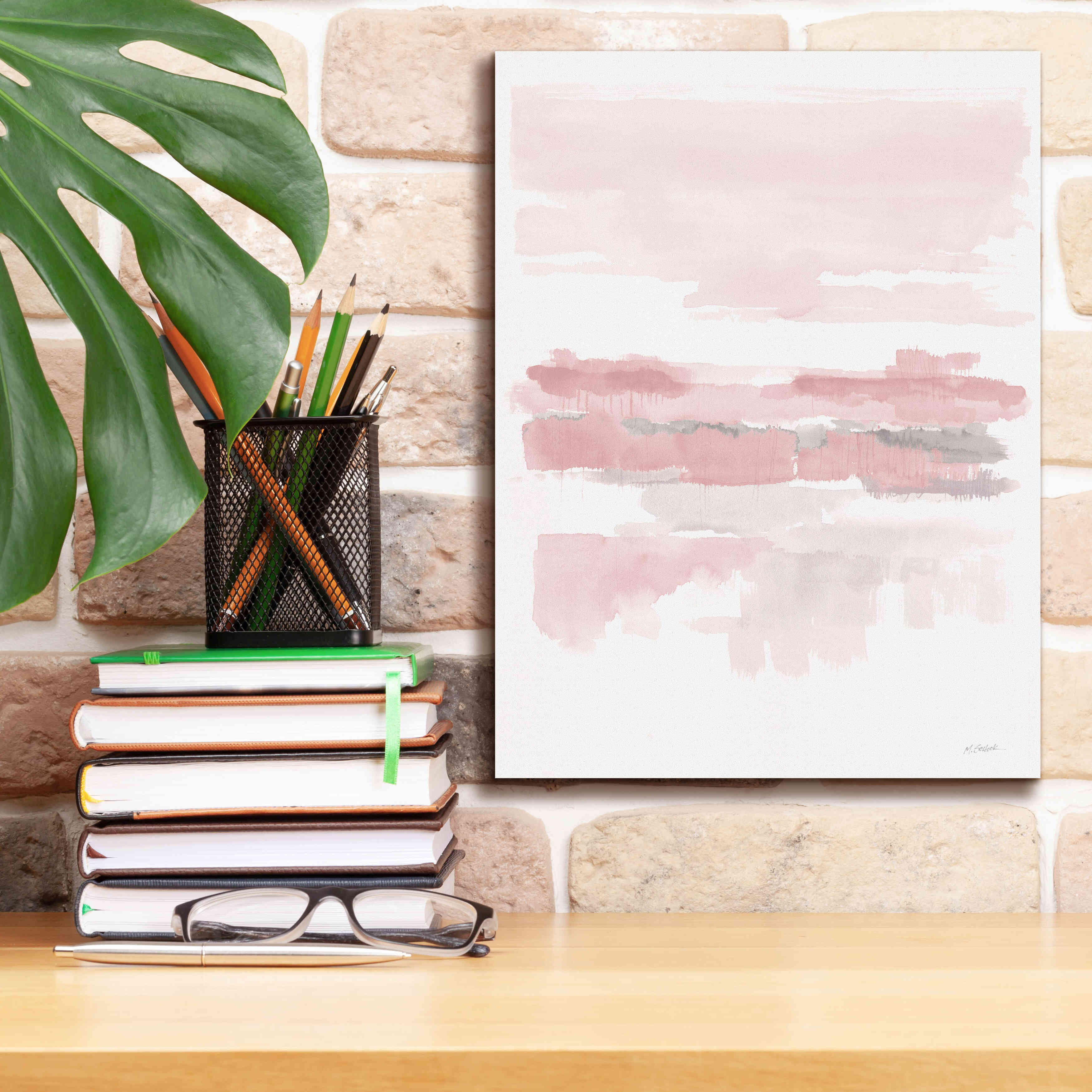 'Blush Wetlands Crop' by Mike Schick, Giclee Canvas Wall Art,12x16