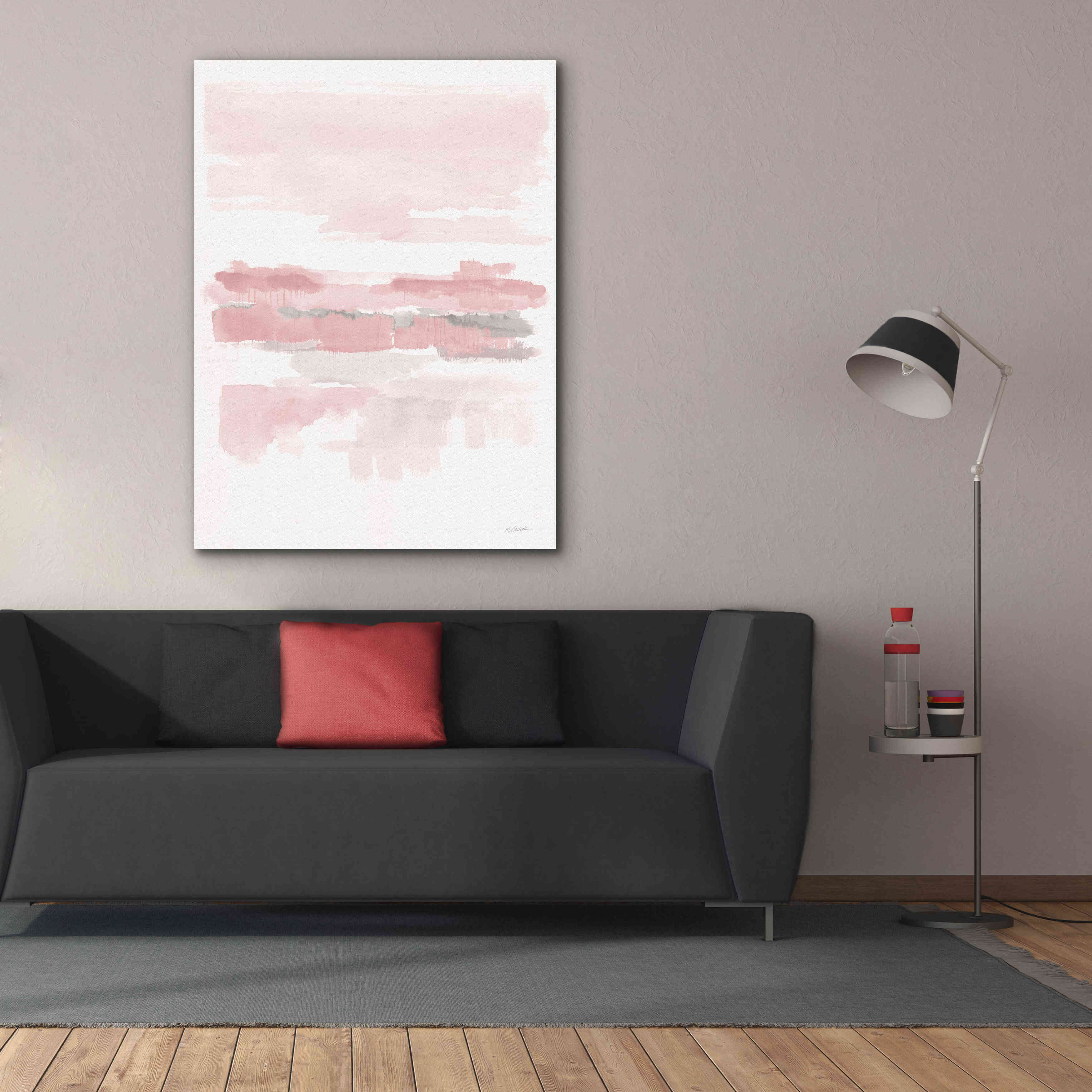 'Blush Wetlands Crop' by Mike Schick, Giclee Canvas Wall Art,40x54