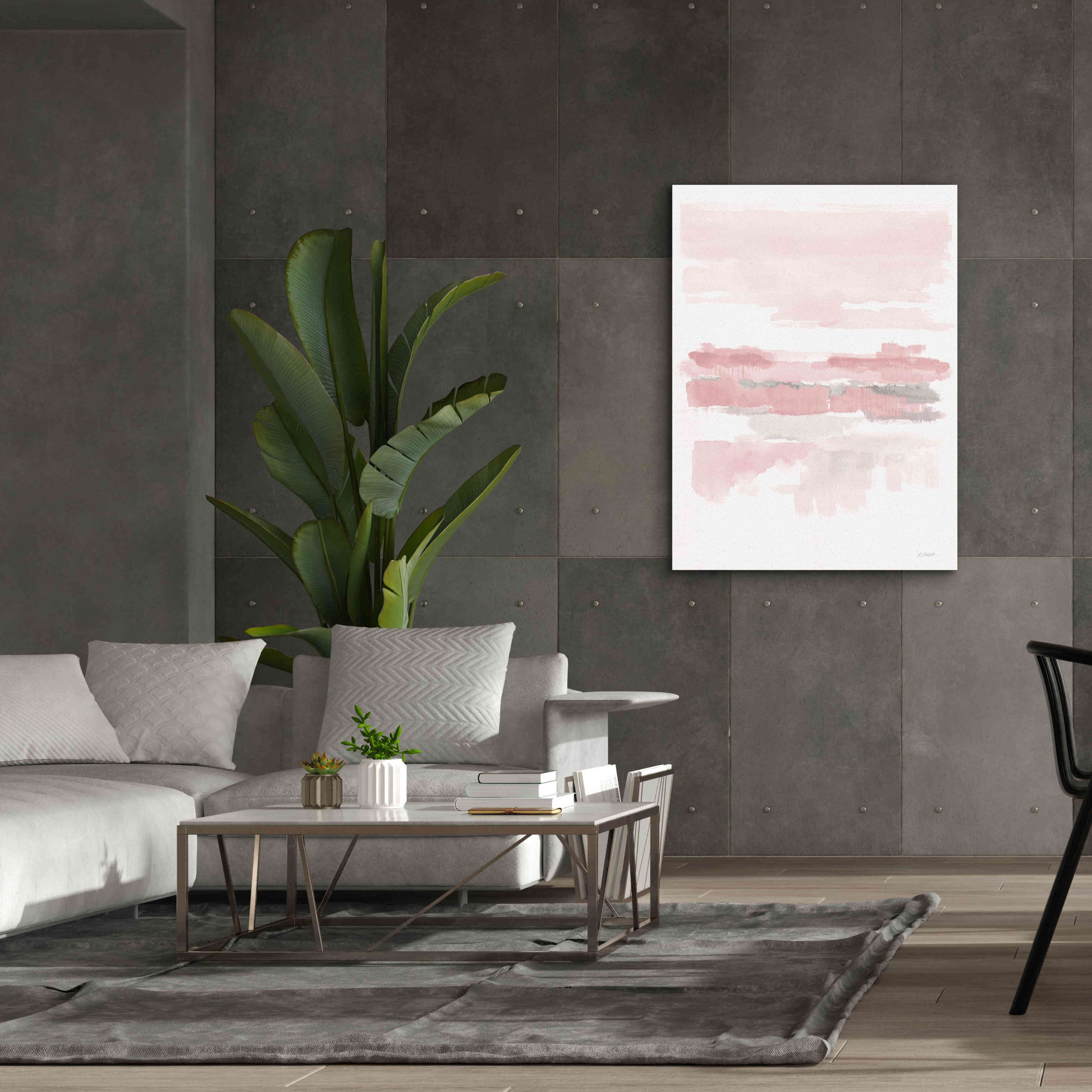 'Blush Wetlands Crop' by Mike Schick, Giclee Canvas Wall Art,40x54