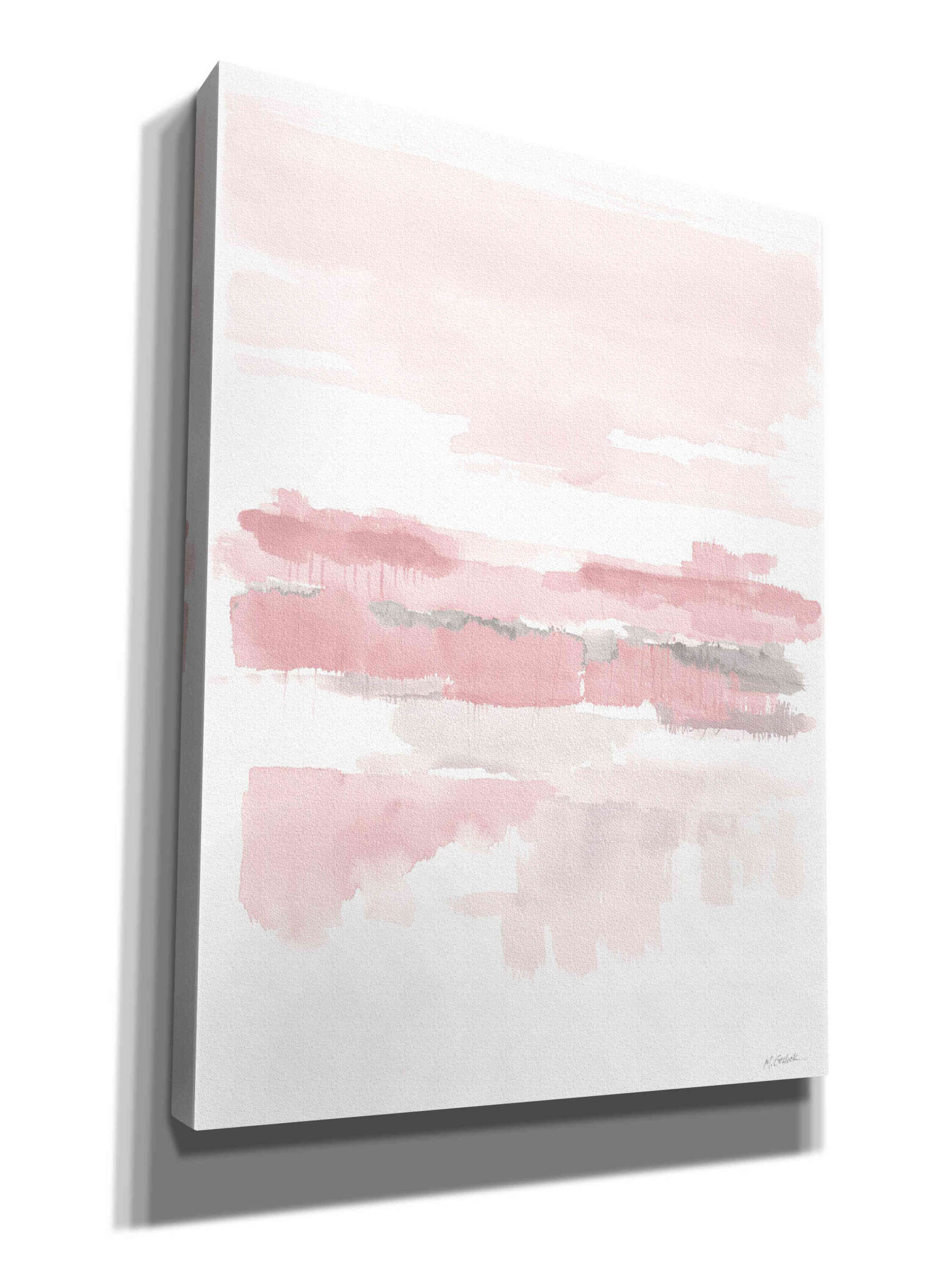 'Blush Wetlands Crop' by Mike Schick, Giclee Canvas Wall Art