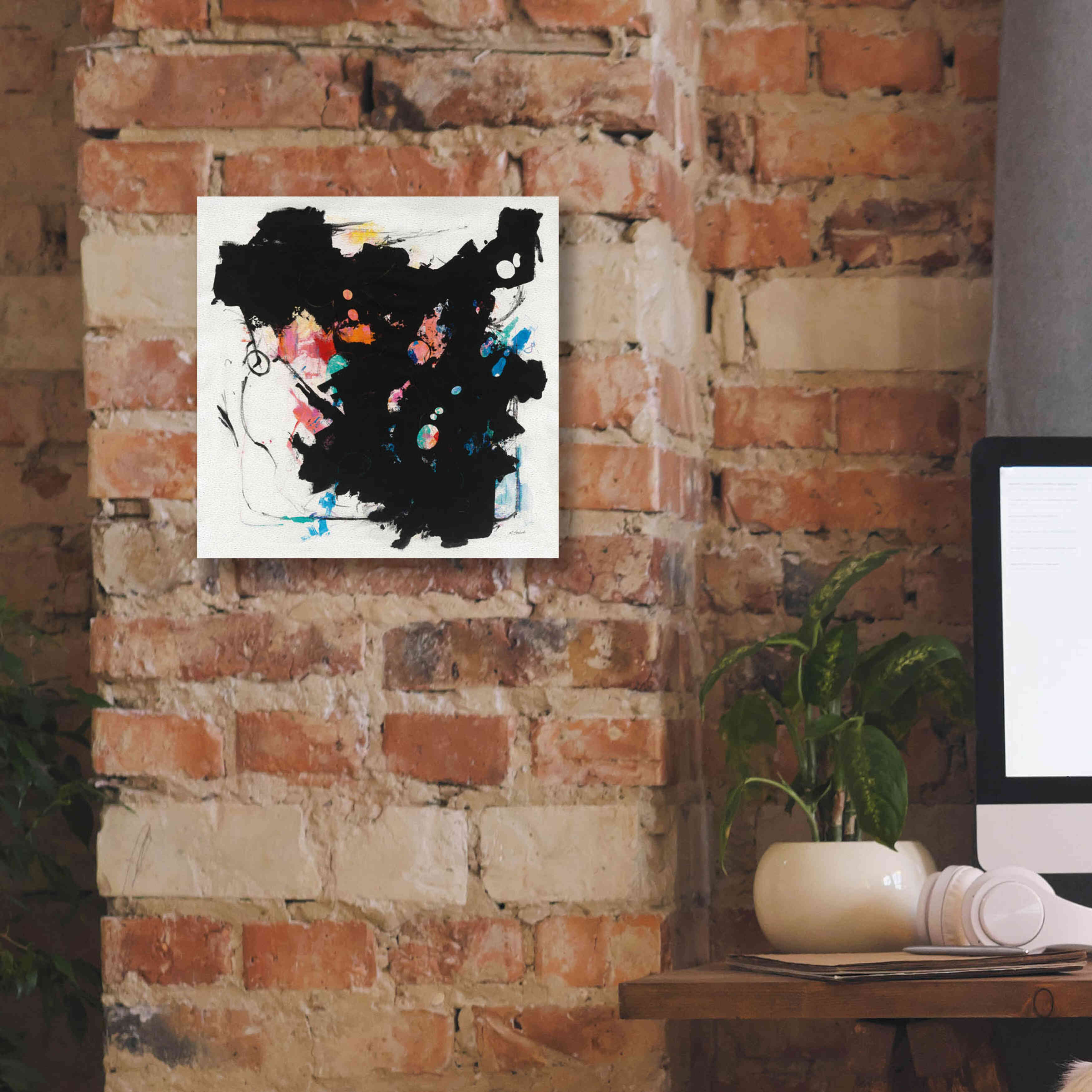 'Abstract Redacted' by Mike Schick, Giclee Canvas Wall Art,12x12