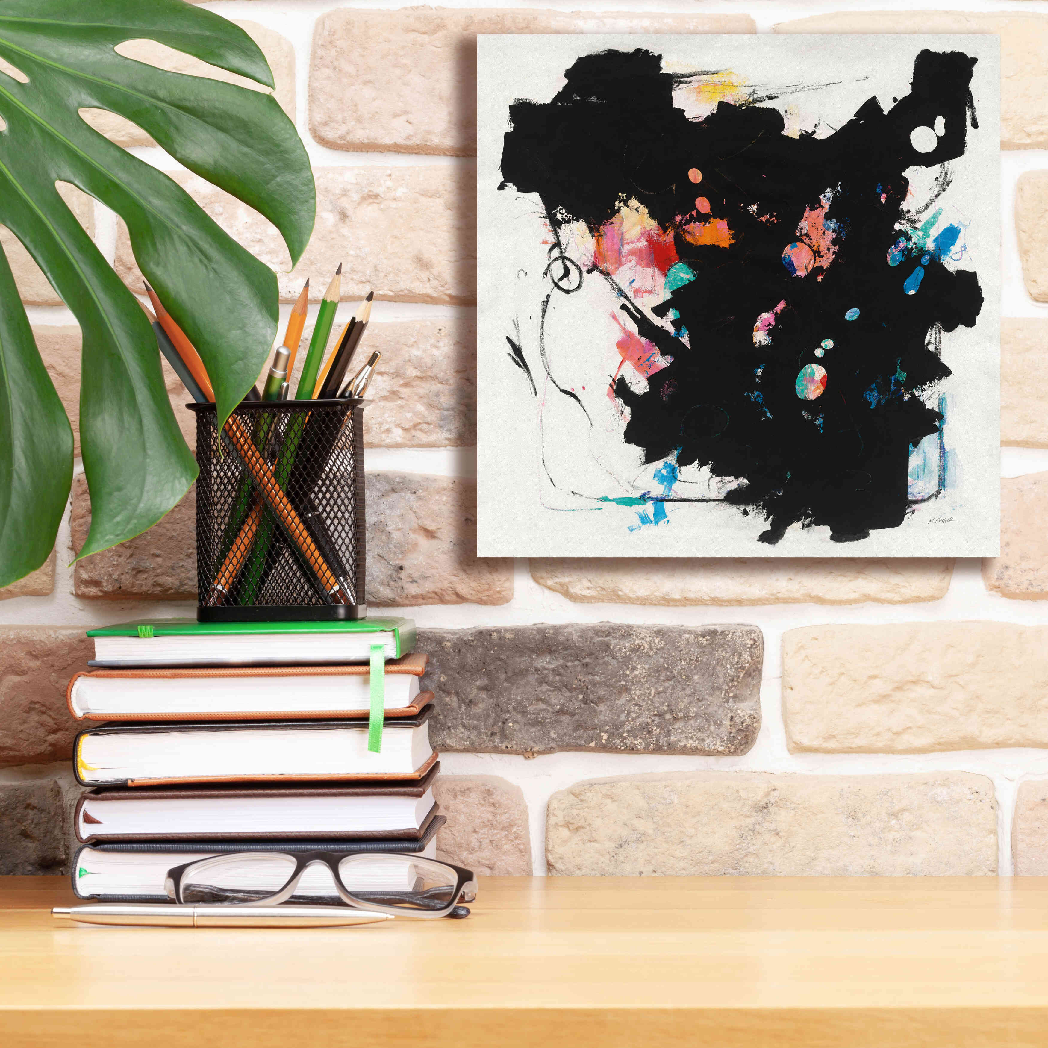 'Abstract Redacted' by Mike Schick, Giclee Canvas Wall Art,12x12