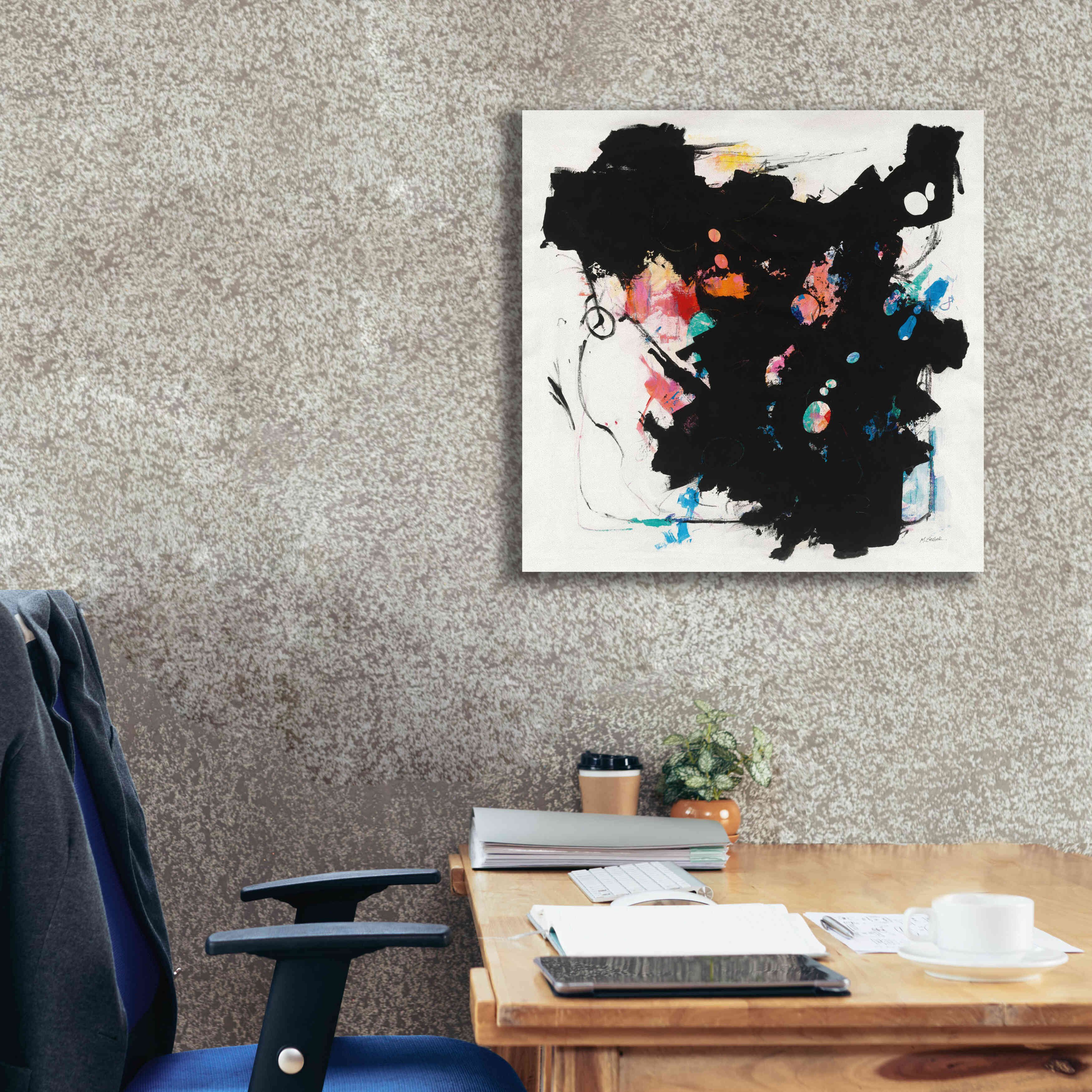 'Abstract Redacted' by Mike Schick, Giclee Canvas Wall Art,26x26