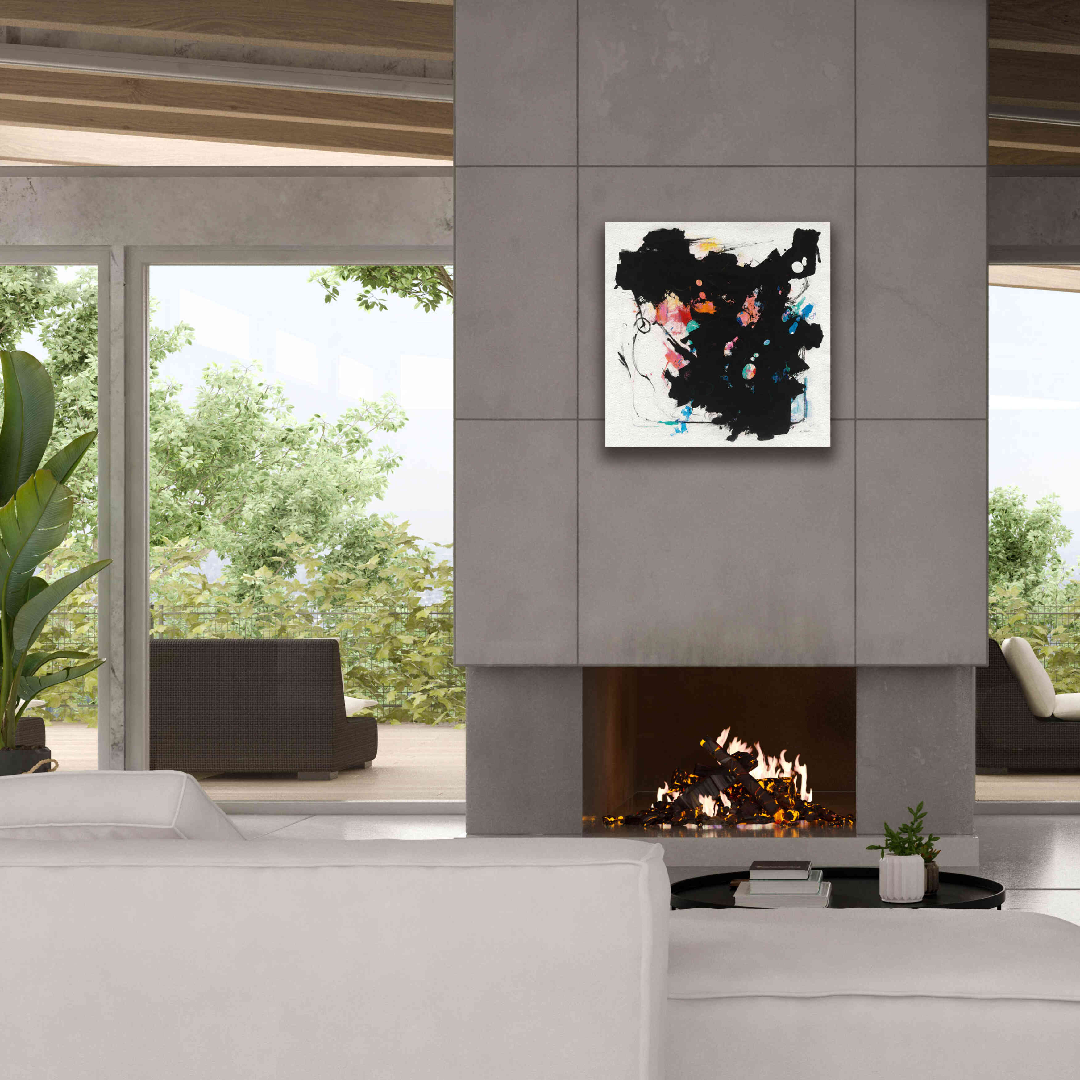 'Abstract Redacted' by Mike Schick, Giclee Canvas Wall Art,26x26