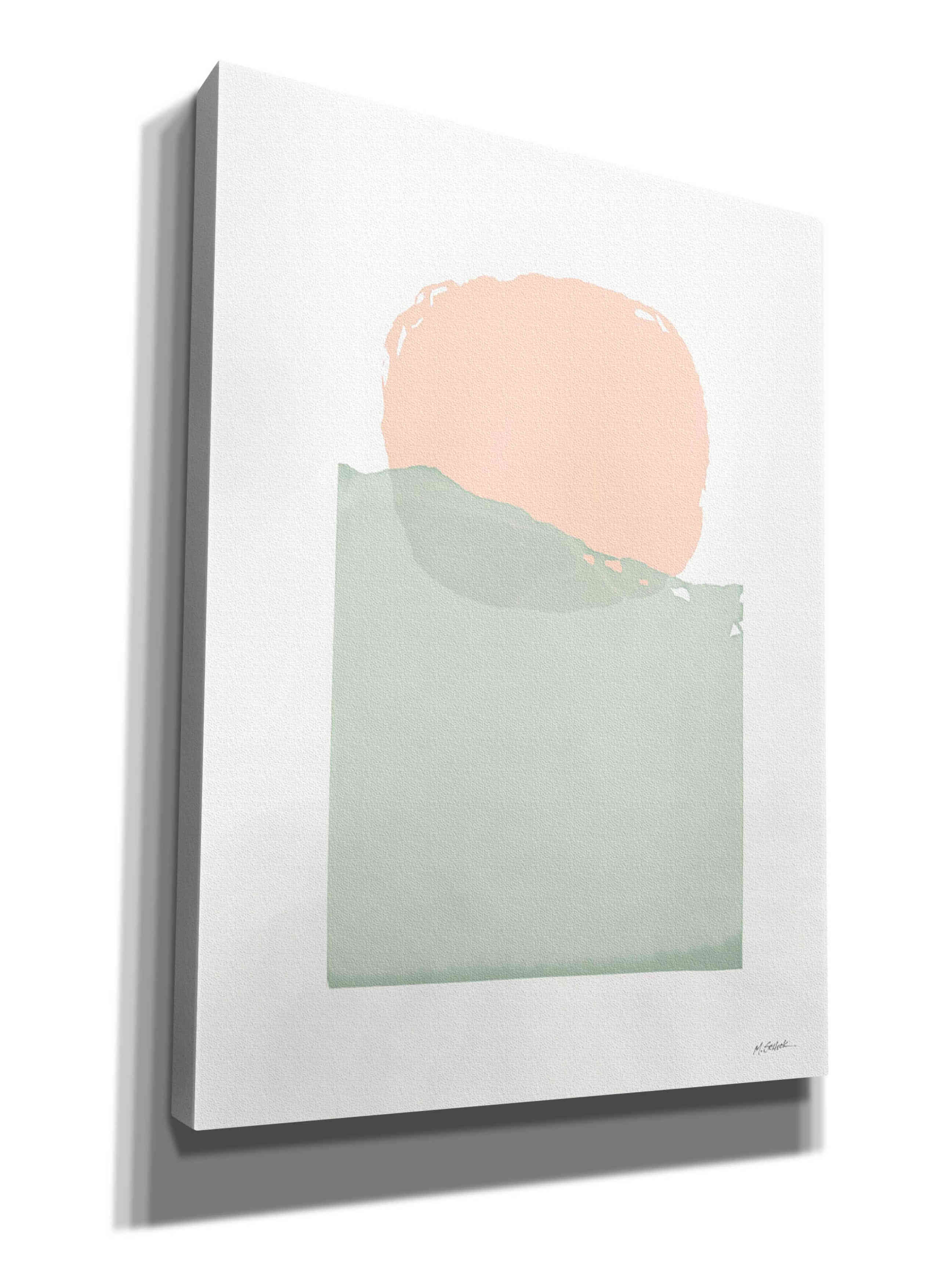 'Buoyant Pink And Green' by Mike Schick, Giclee Canvas Wall Art