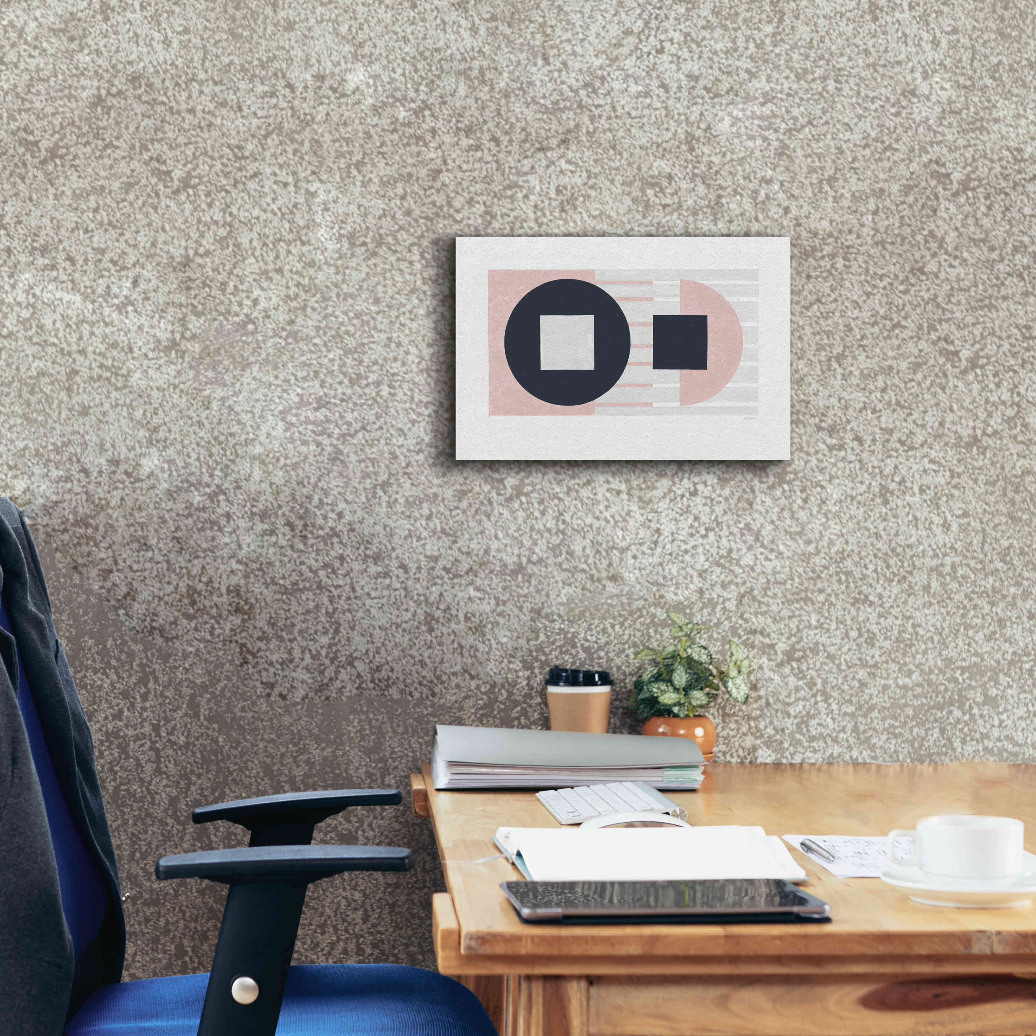 'Laterally Speaking Pink' by Mike Schick, Giclee Canvas Wall Art,18 x 12