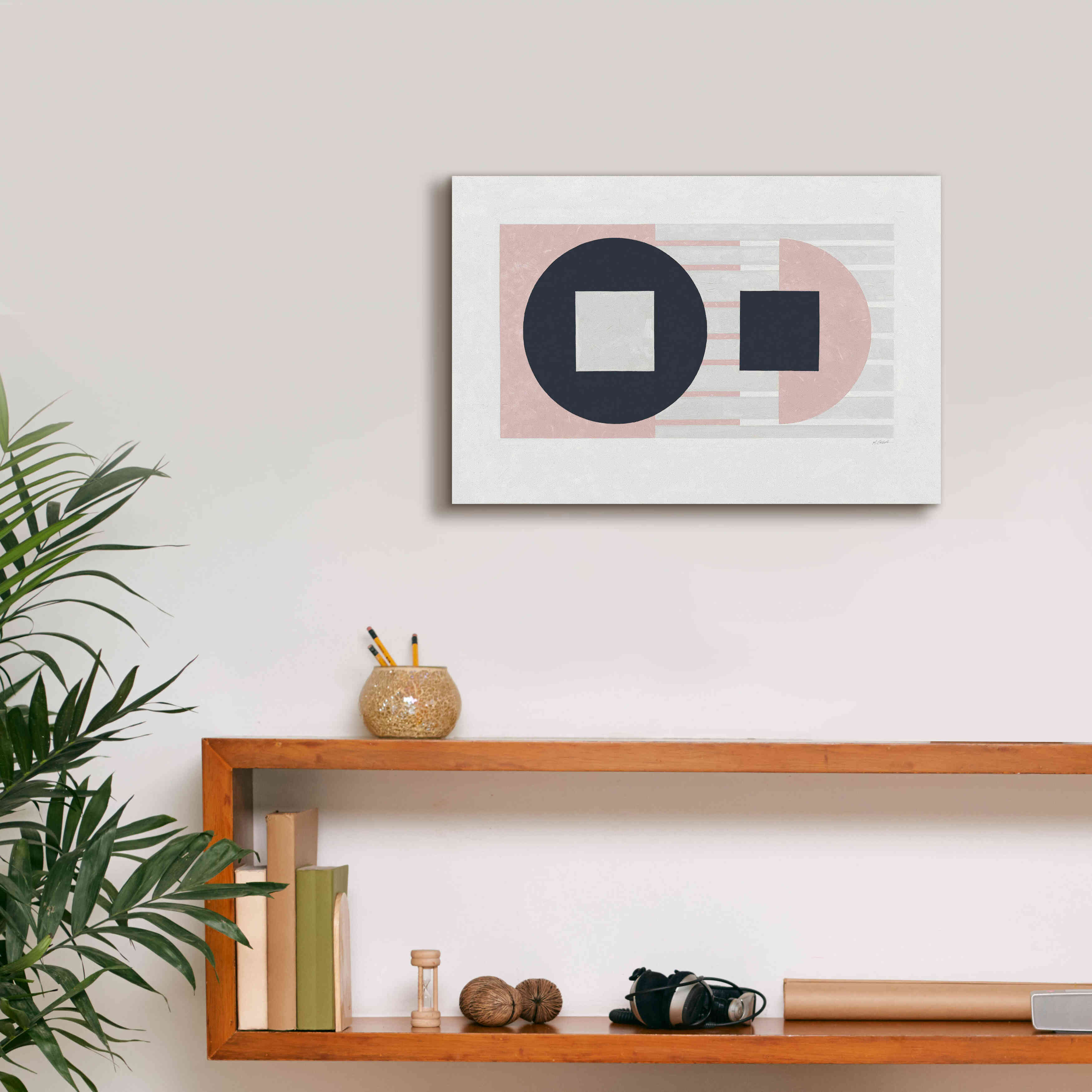 'Laterally Speaking Pink' by Mike Schick, Giclee Canvas Wall Art,18 x 12