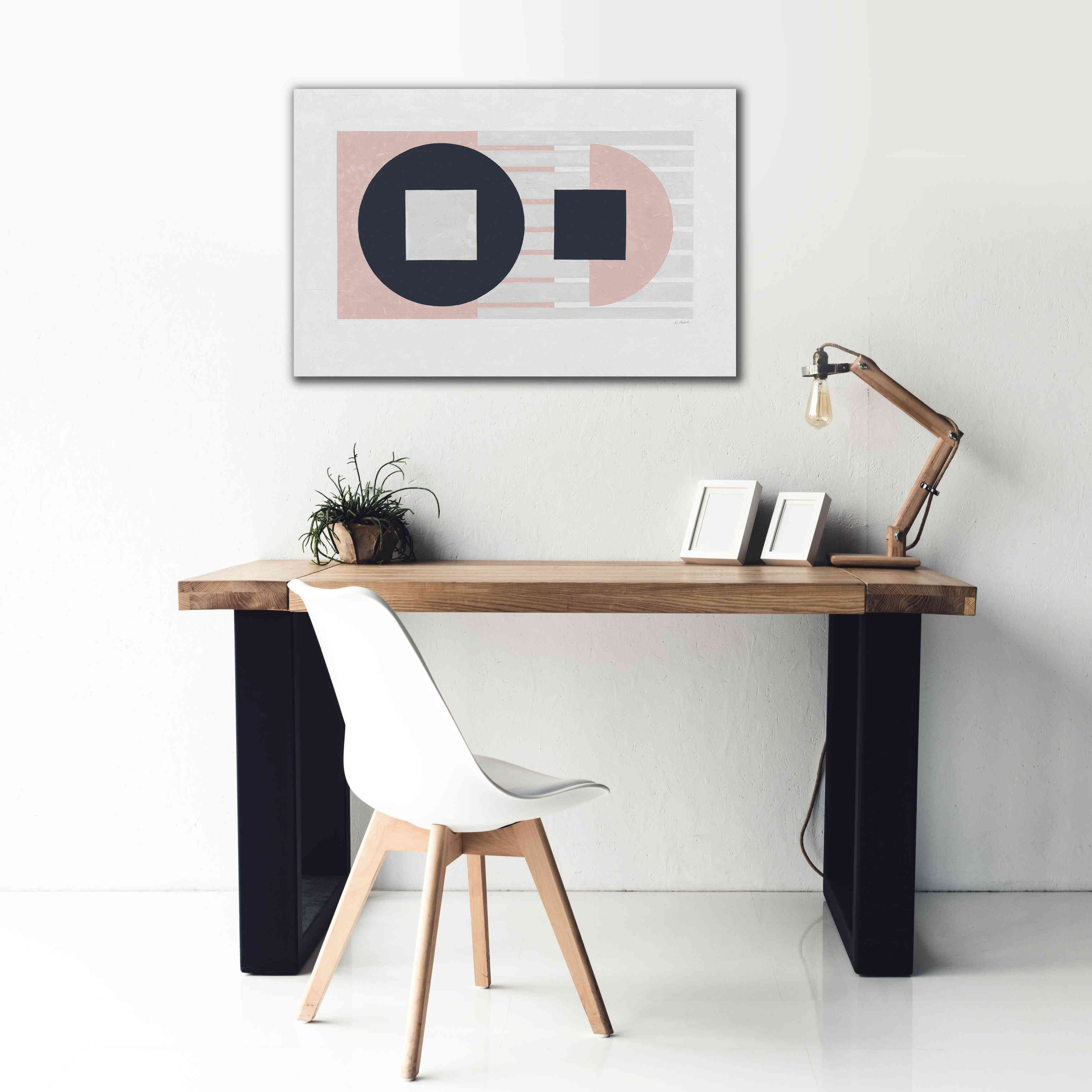 'Laterally Speaking Pink' by Mike Schick, Giclee Canvas Wall Art,40 x 26