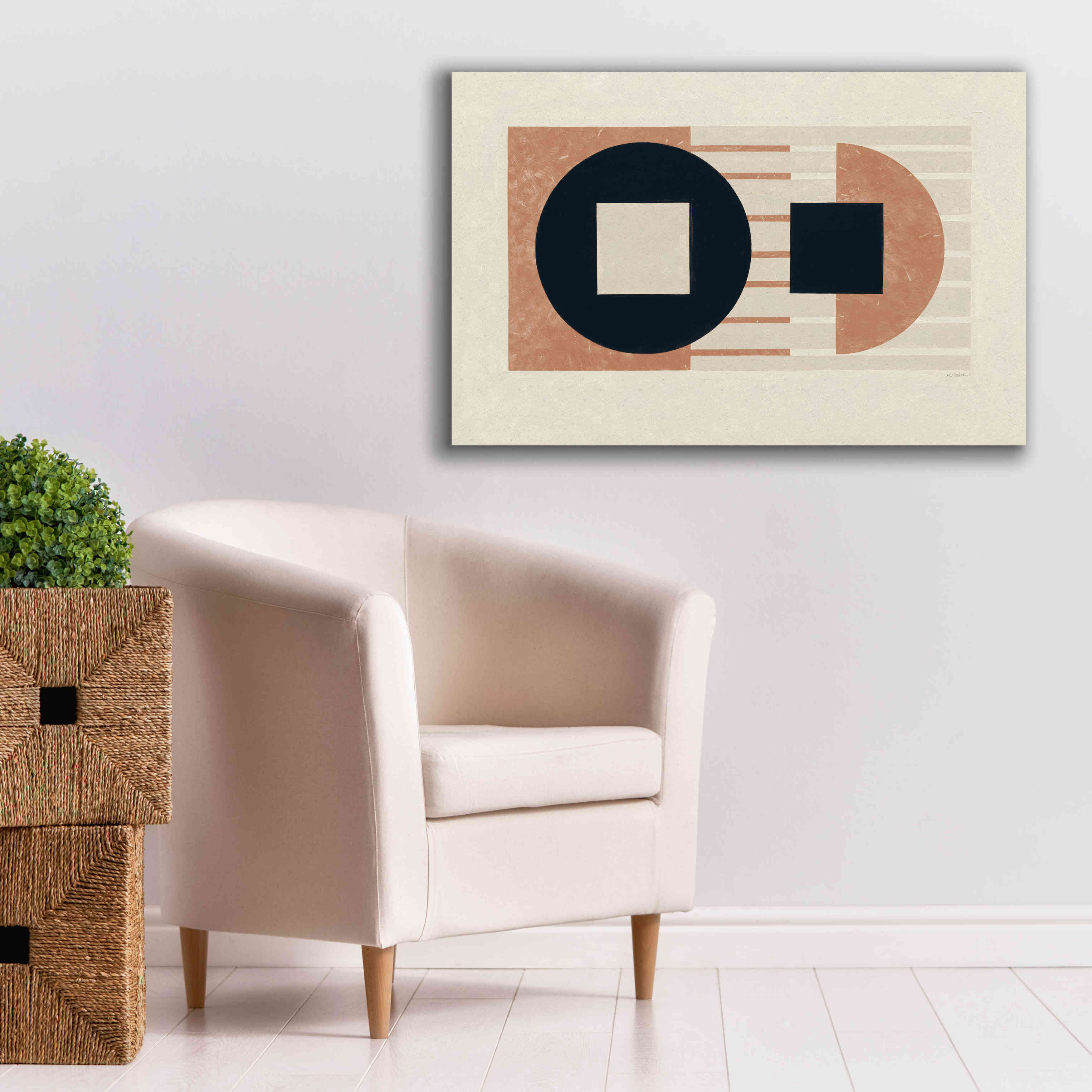 'Laterally Speaking Warm' by Mike Schick, Giclee Canvas Wall Art,40 x 26