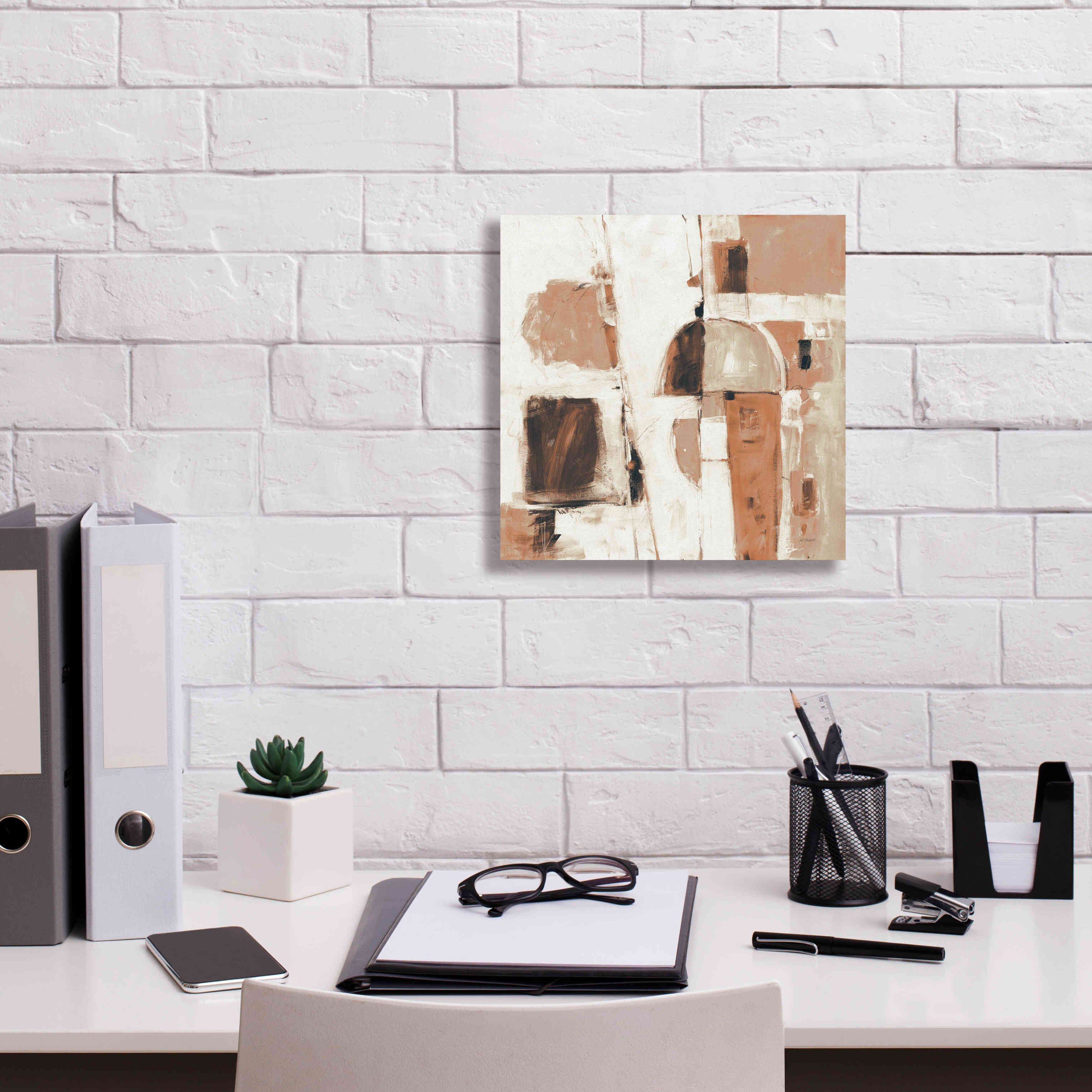 'Down To The Street Warm' by Mike Schick, Giclee Canvas Wall Art,12x12