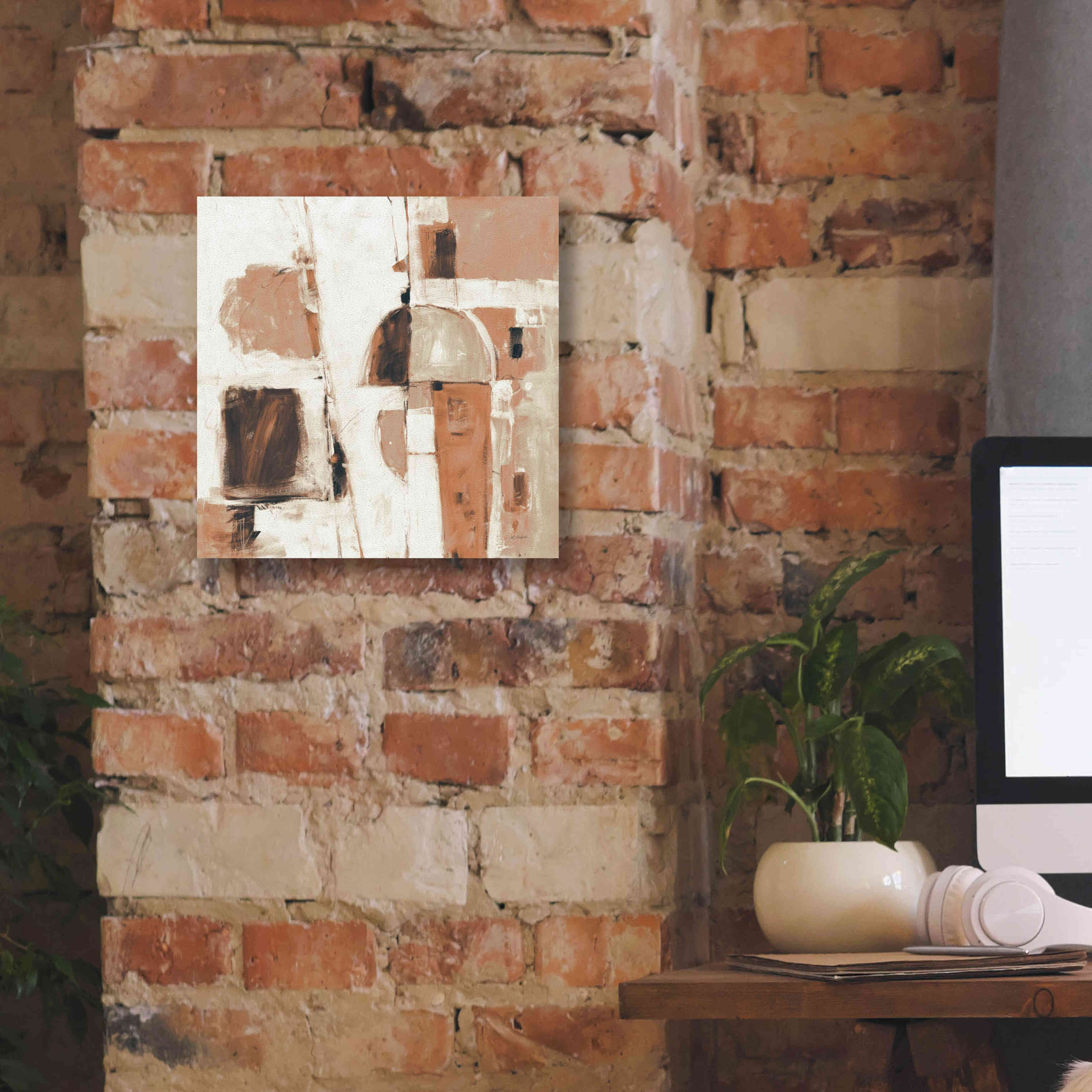 'Down To The Street Warm' by Mike Schick, Giclee Canvas Wall Art,12x12