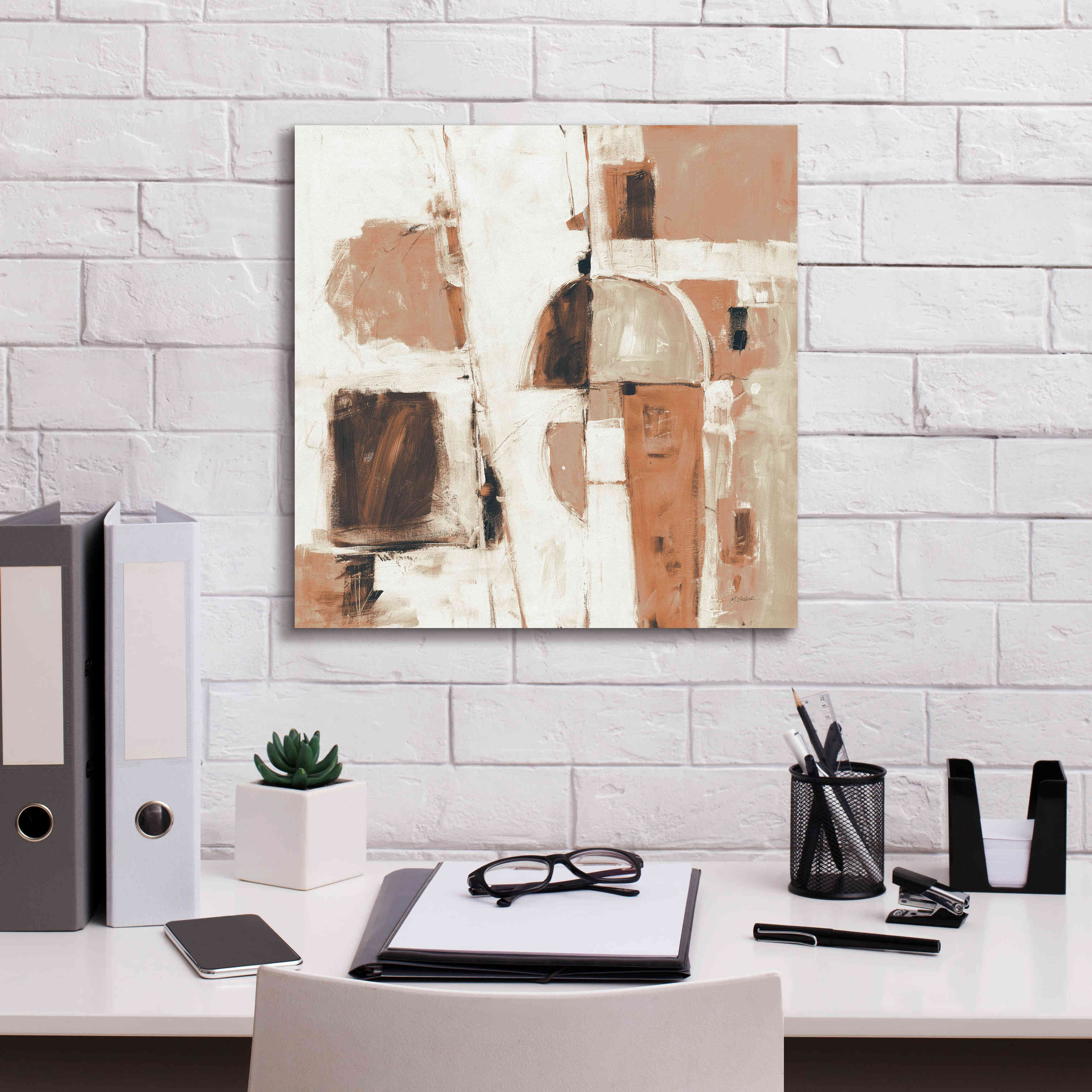 'Down To The Street Warm' by Mike Schick, Giclee Canvas Wall Art,18x18