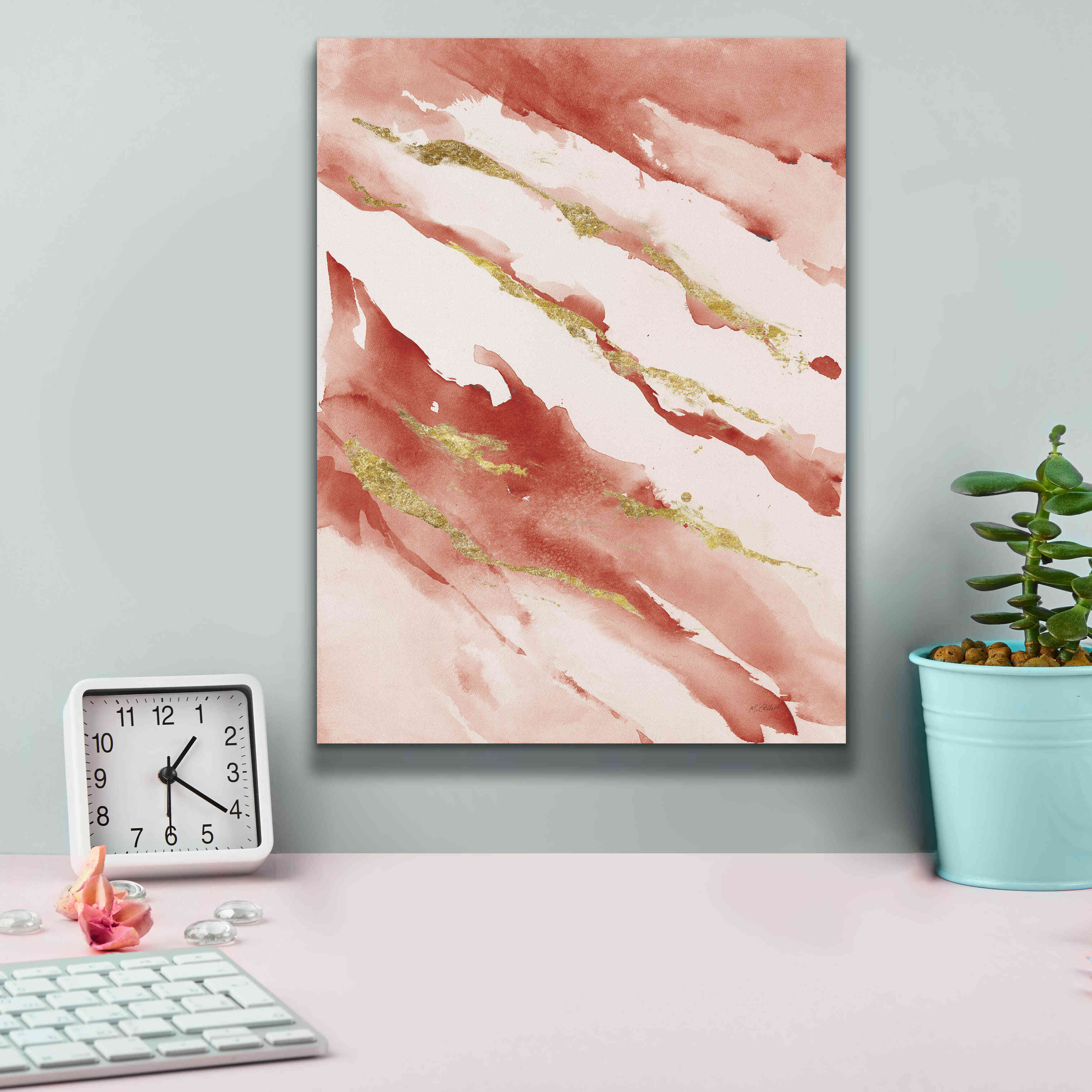 'Drift V2 Red' by Mike Schick, Giclee Canvas Wall Art,12 x 16