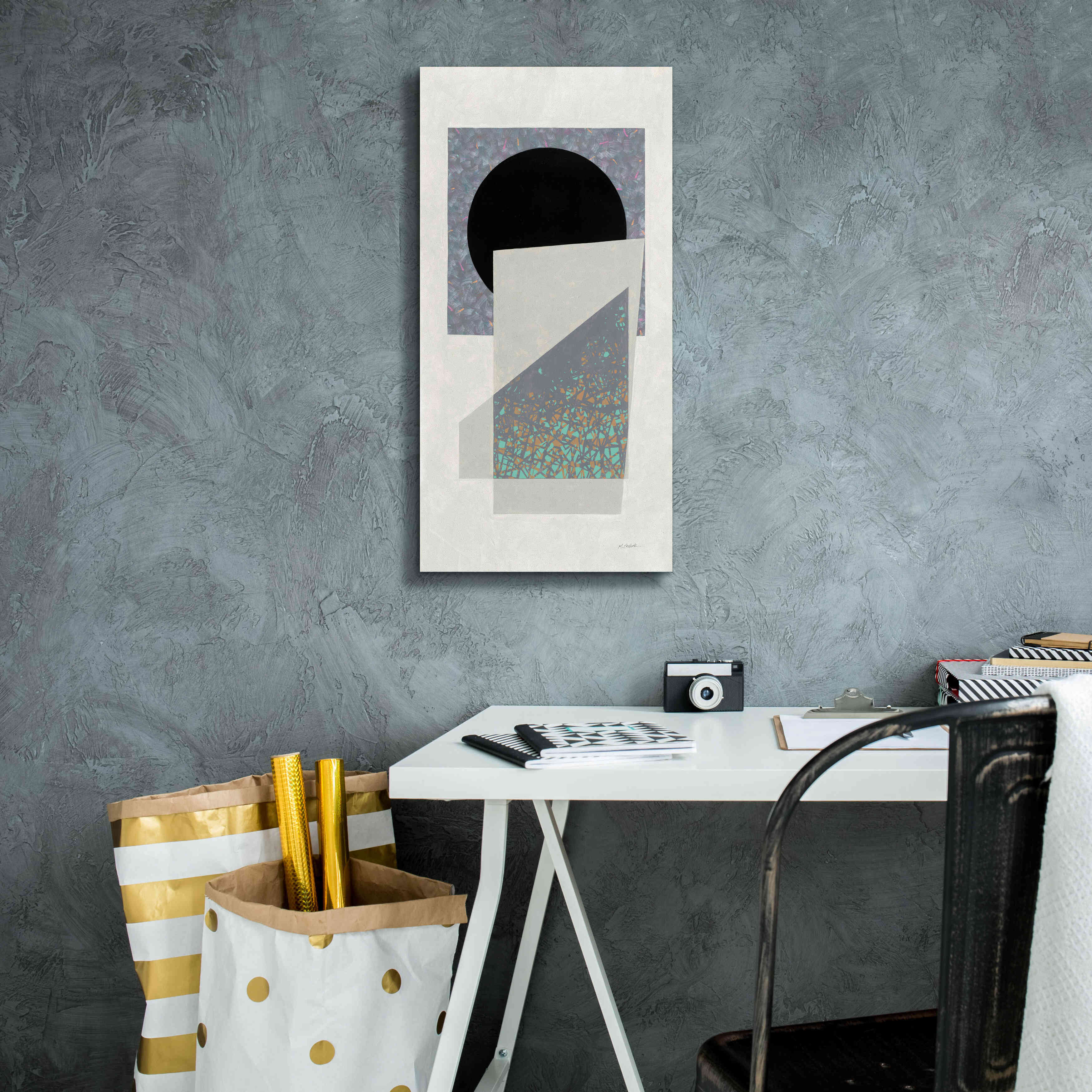 'Full Moon I V2 Panel' by Mike Schick, Giclee Canvas Wall Art,12 x 24