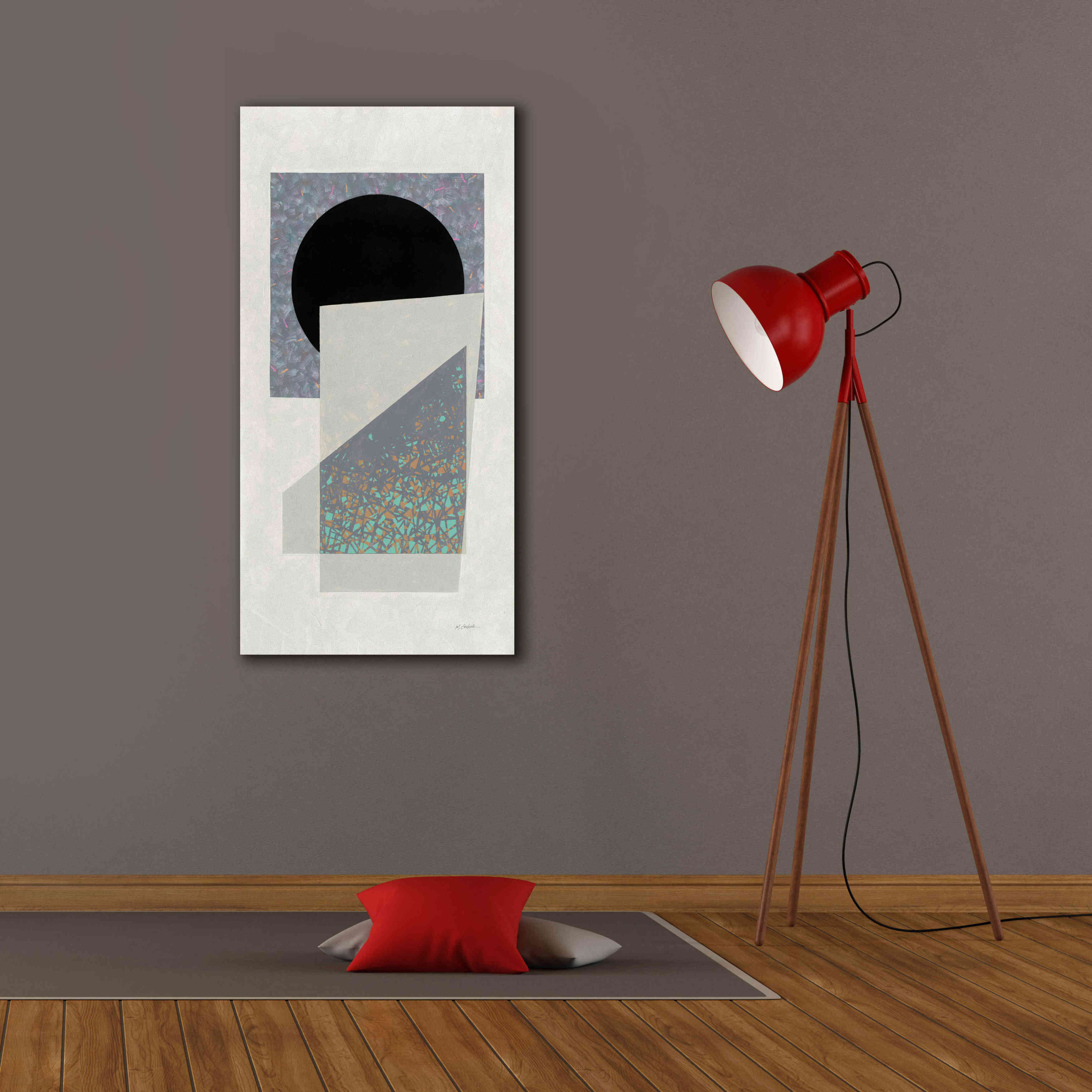 'Full Moon I V2 Panel' by Mike Schick, Giclee Canvas Wall Art,20 x 40