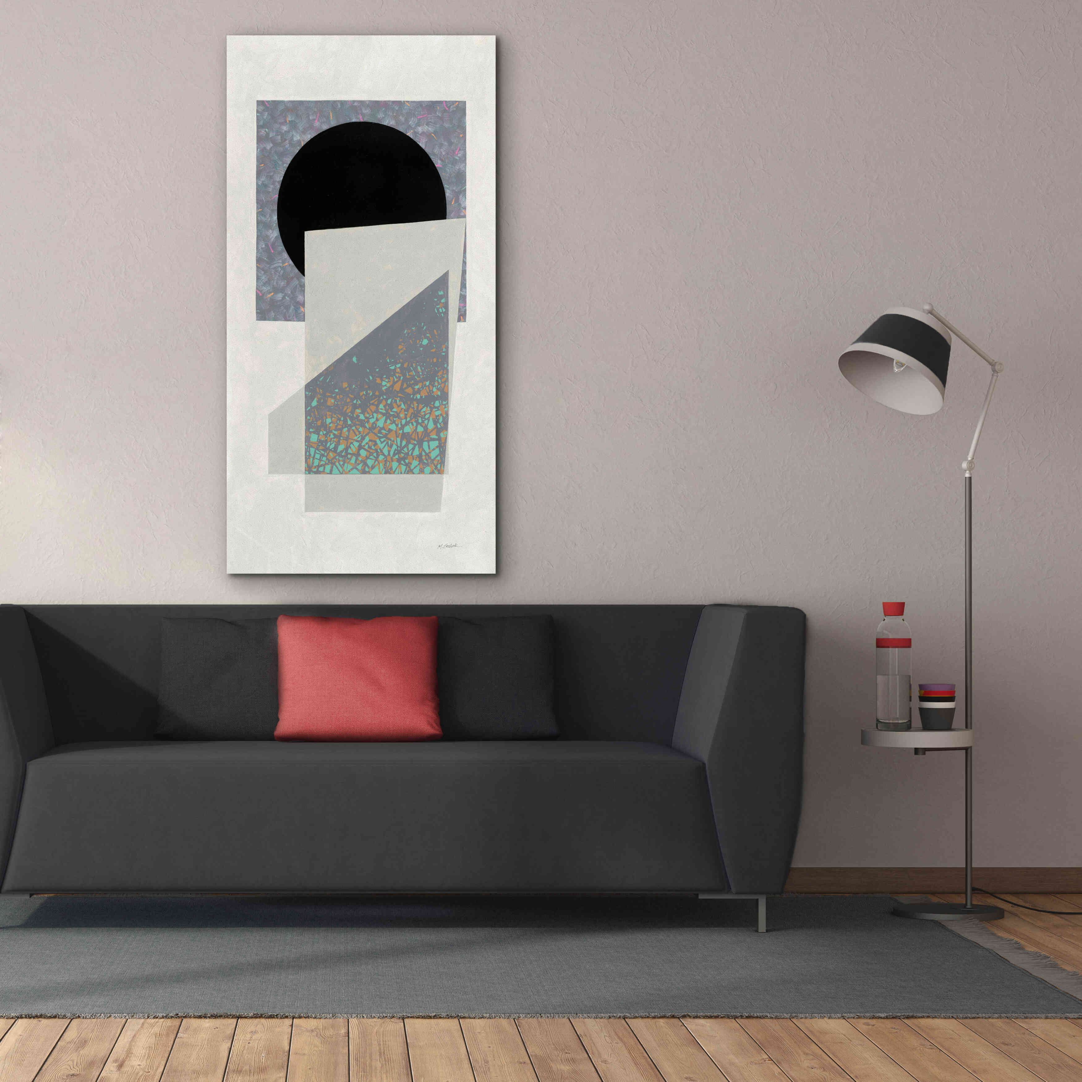 'Full Moon I V2 Panel' by Mike Schick, Giclee Canvas Wall Art,30 x 60