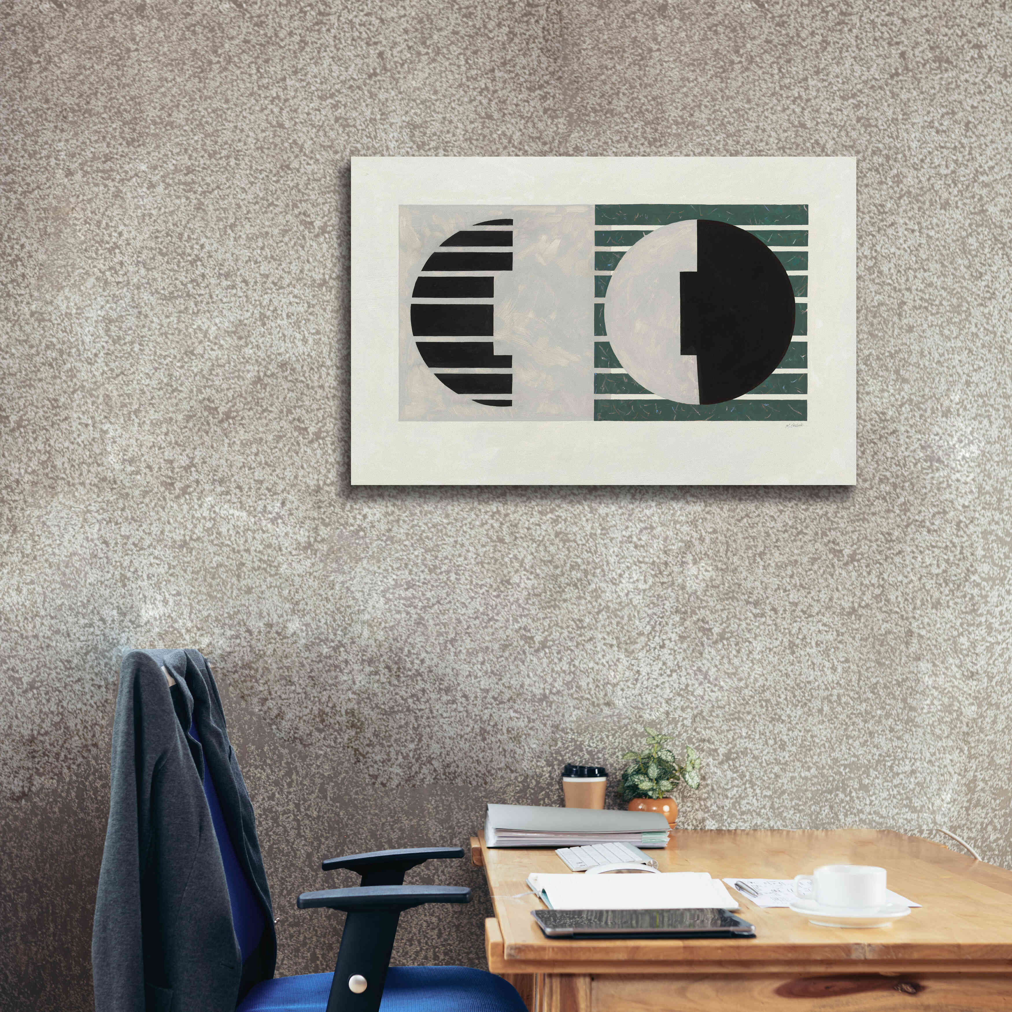 'Latitude Green' by Mike Schick, Giclee Canvas Wall Art,40 x 26